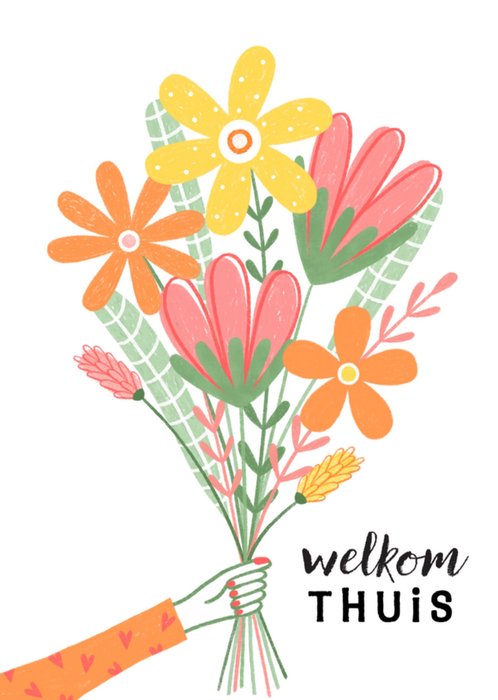 Marieke Witke | Vakantie kaart | Bloemen | Welkom Thuis