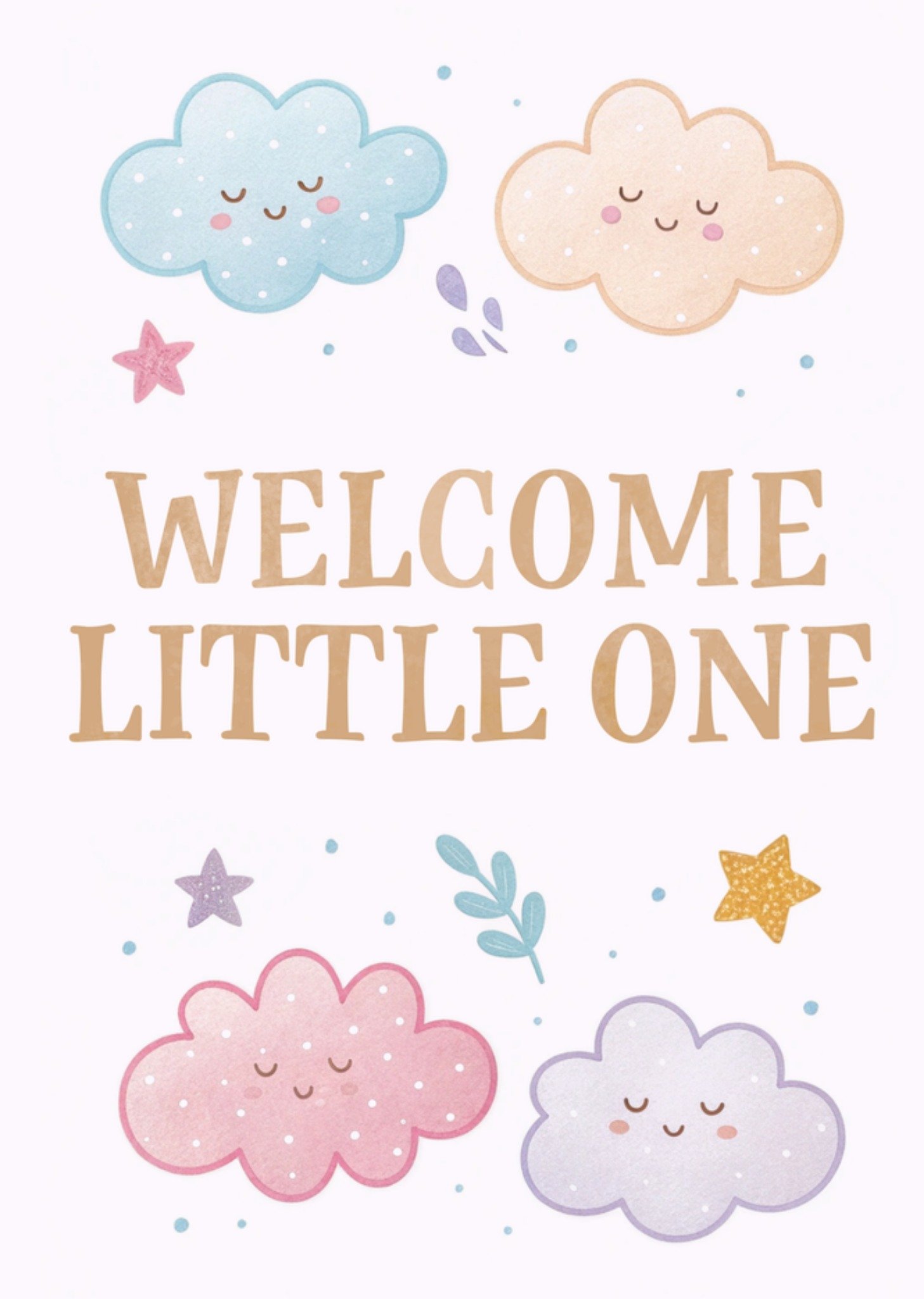 Geboortekaart Welcome Little One Kaart Greetz