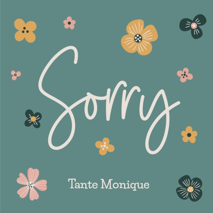 Papercute | Sorry kaart| Bloemen