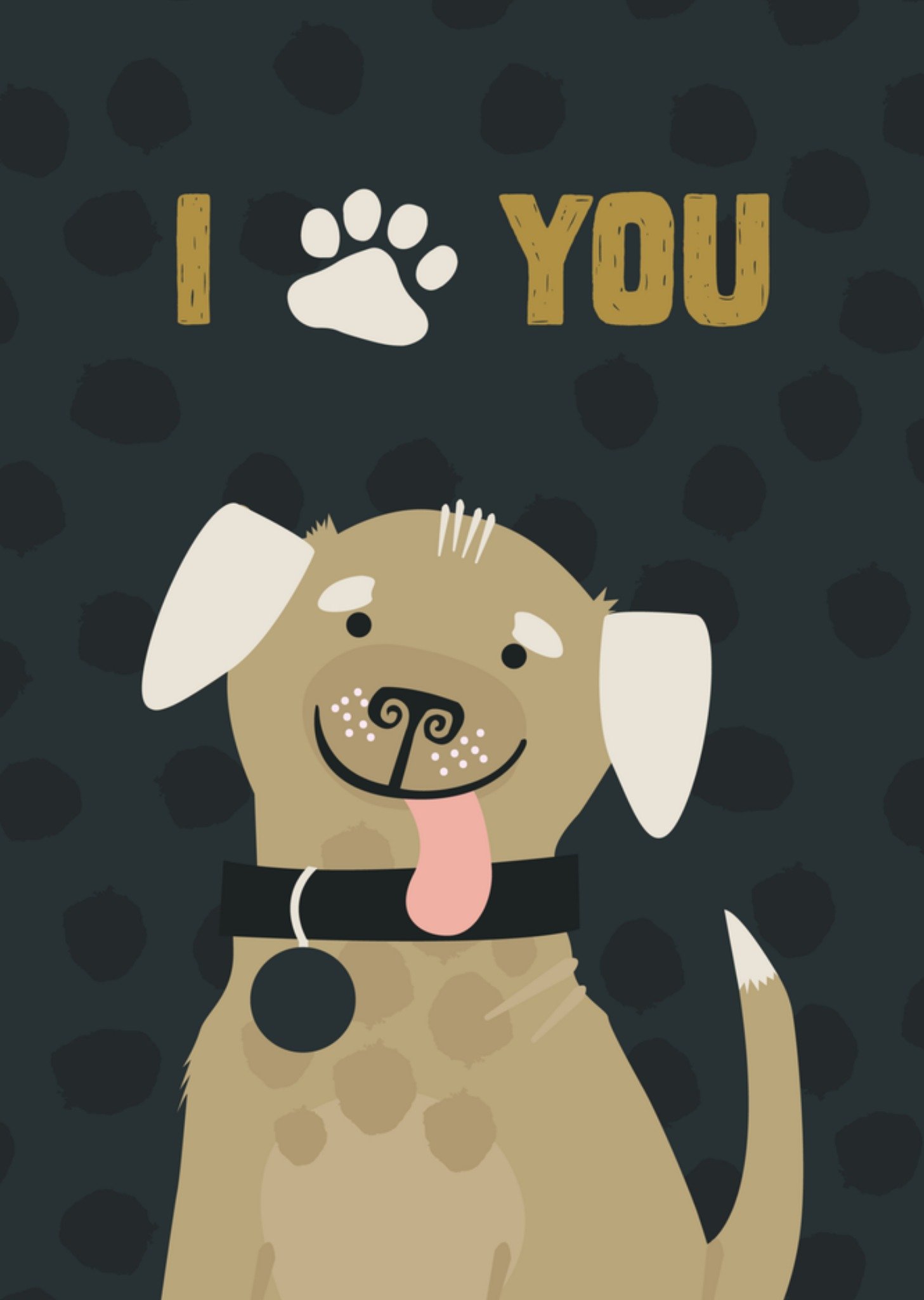Greetz Dierendag kaart illustratie hond Standard Card