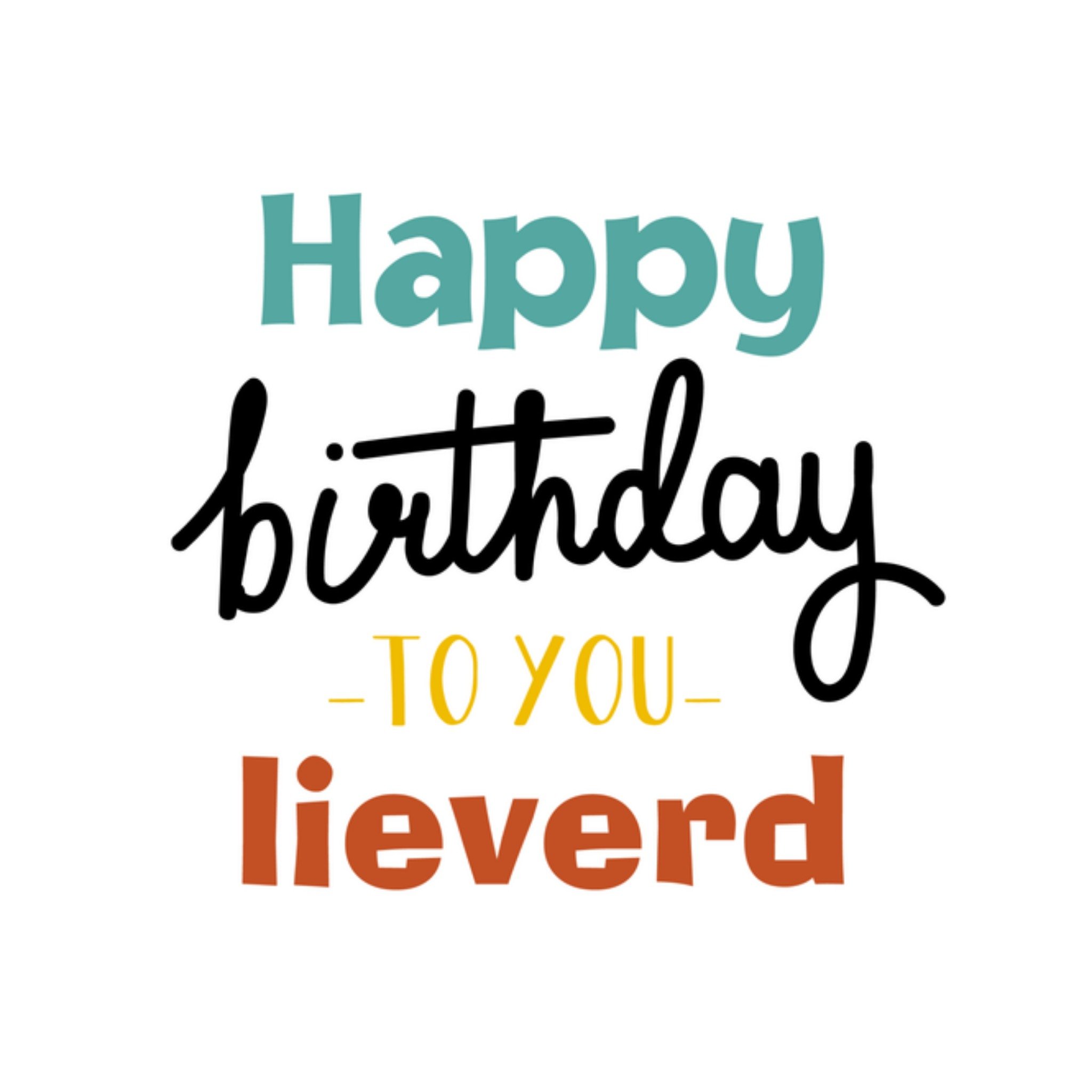 Greetz Verjaardagskaart lieverd Vierkant