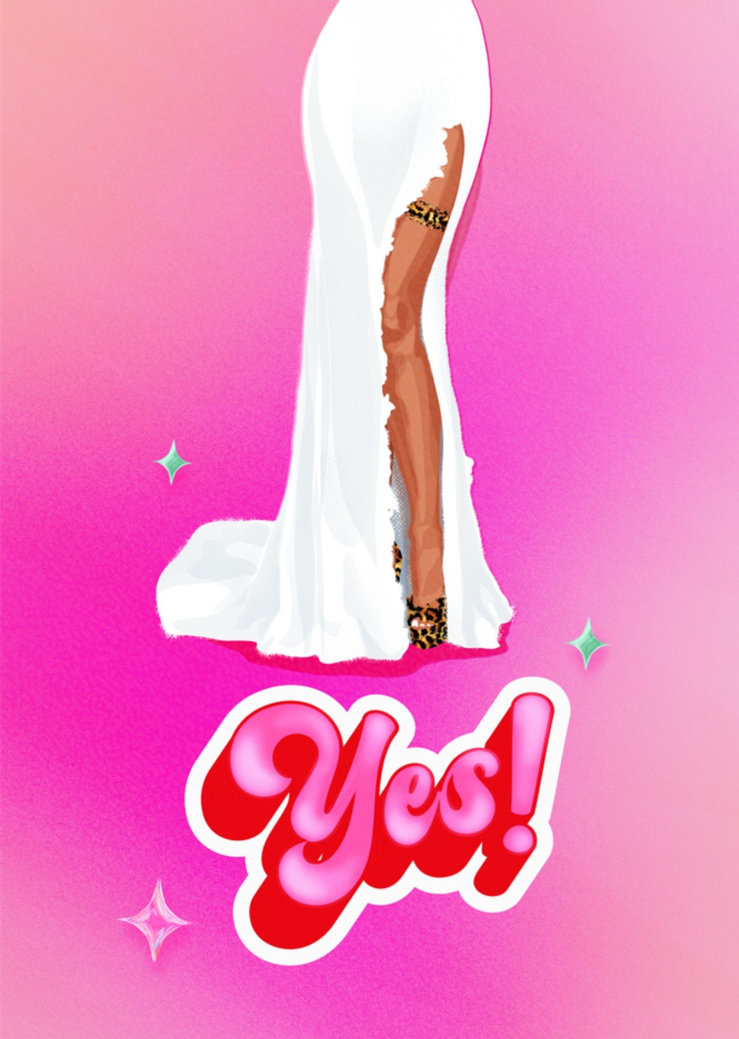 Huwelijkskaart YES! Kaart Fred van Leer