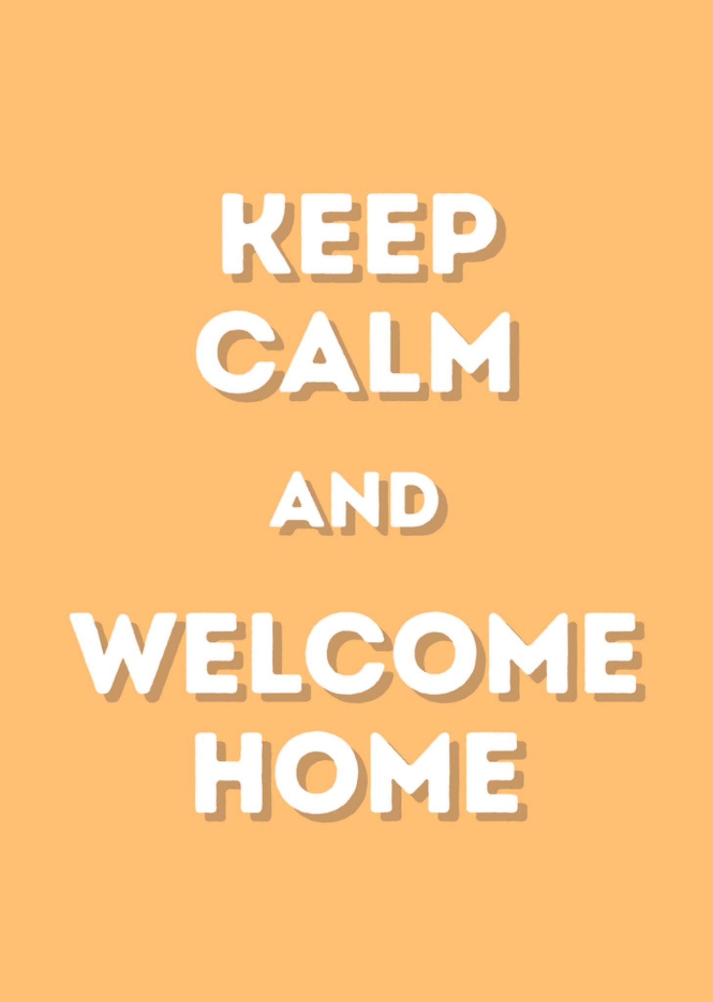Greetz Vakantiekaart keep calm welkom thuis Standard Card