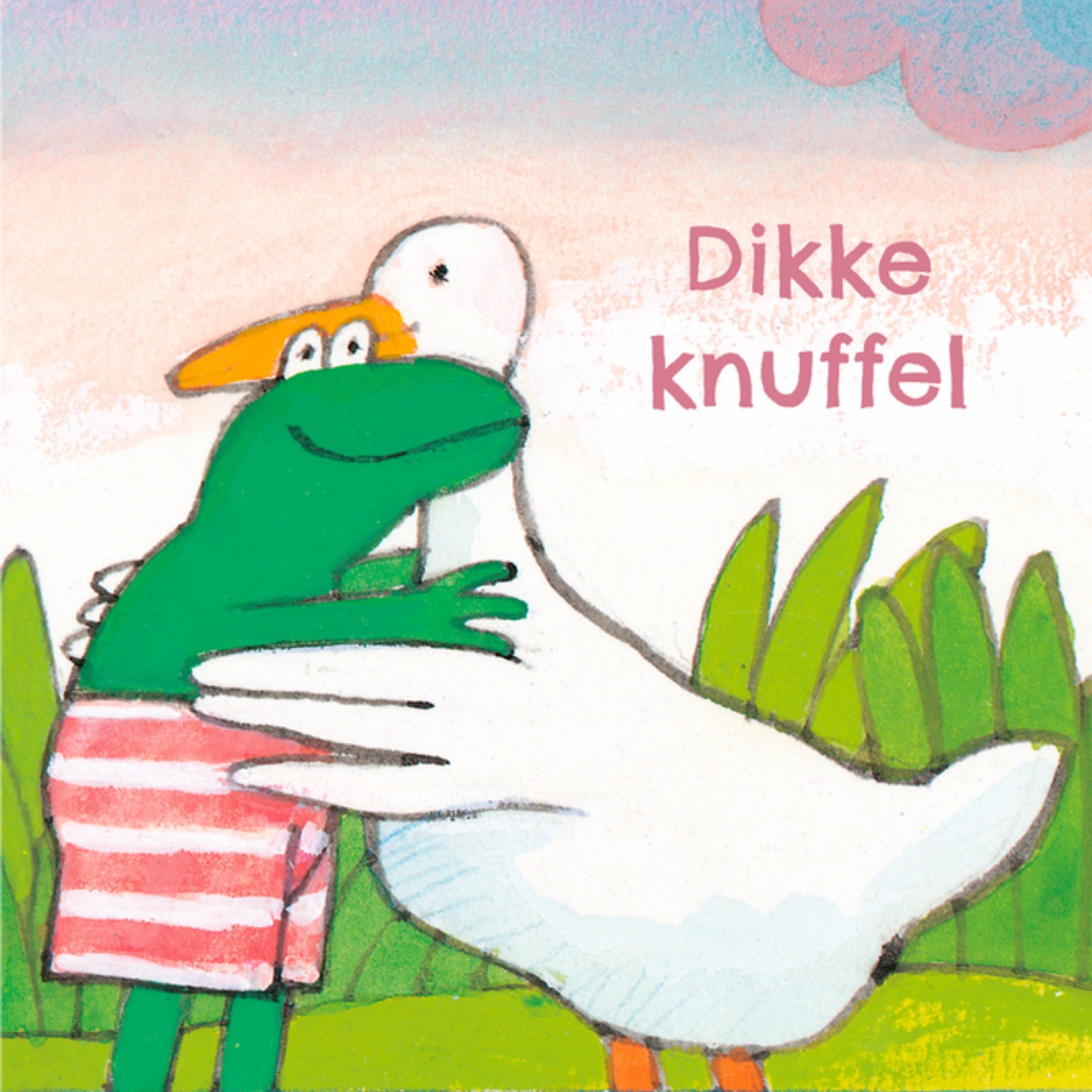 Denken aan kaart Dikke knuffel Vierkante Kaart Kikker
