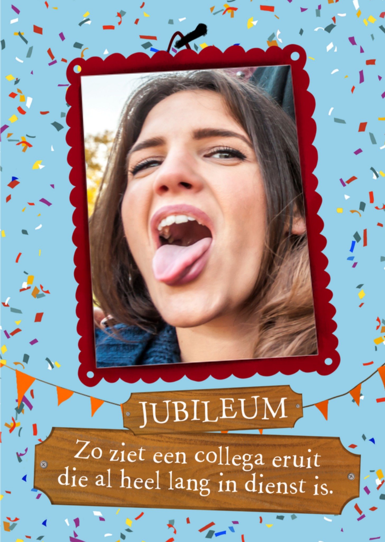 Werk jubileum kaart Lang in dienst Greetz