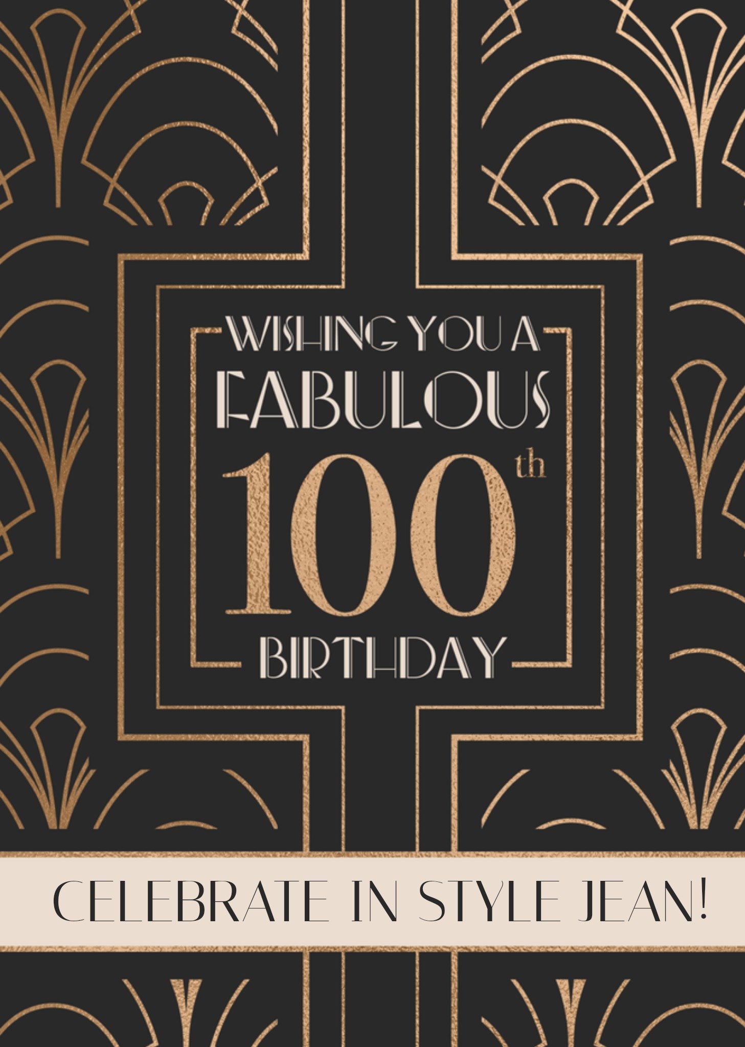 Verjaardag 100 Vintage Greetz