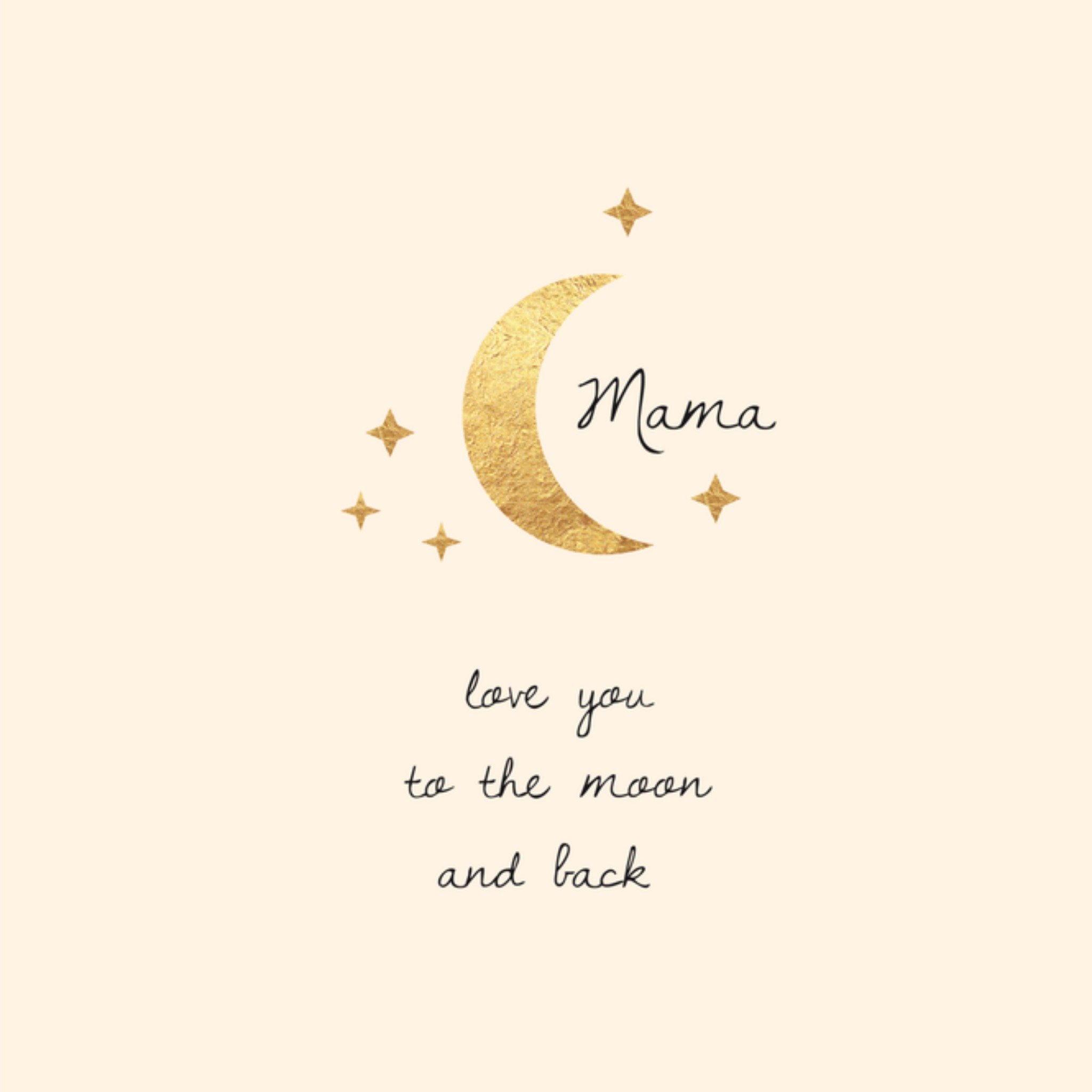 Moederdagkaart maan en terug Vierkante Kaart Tsjip