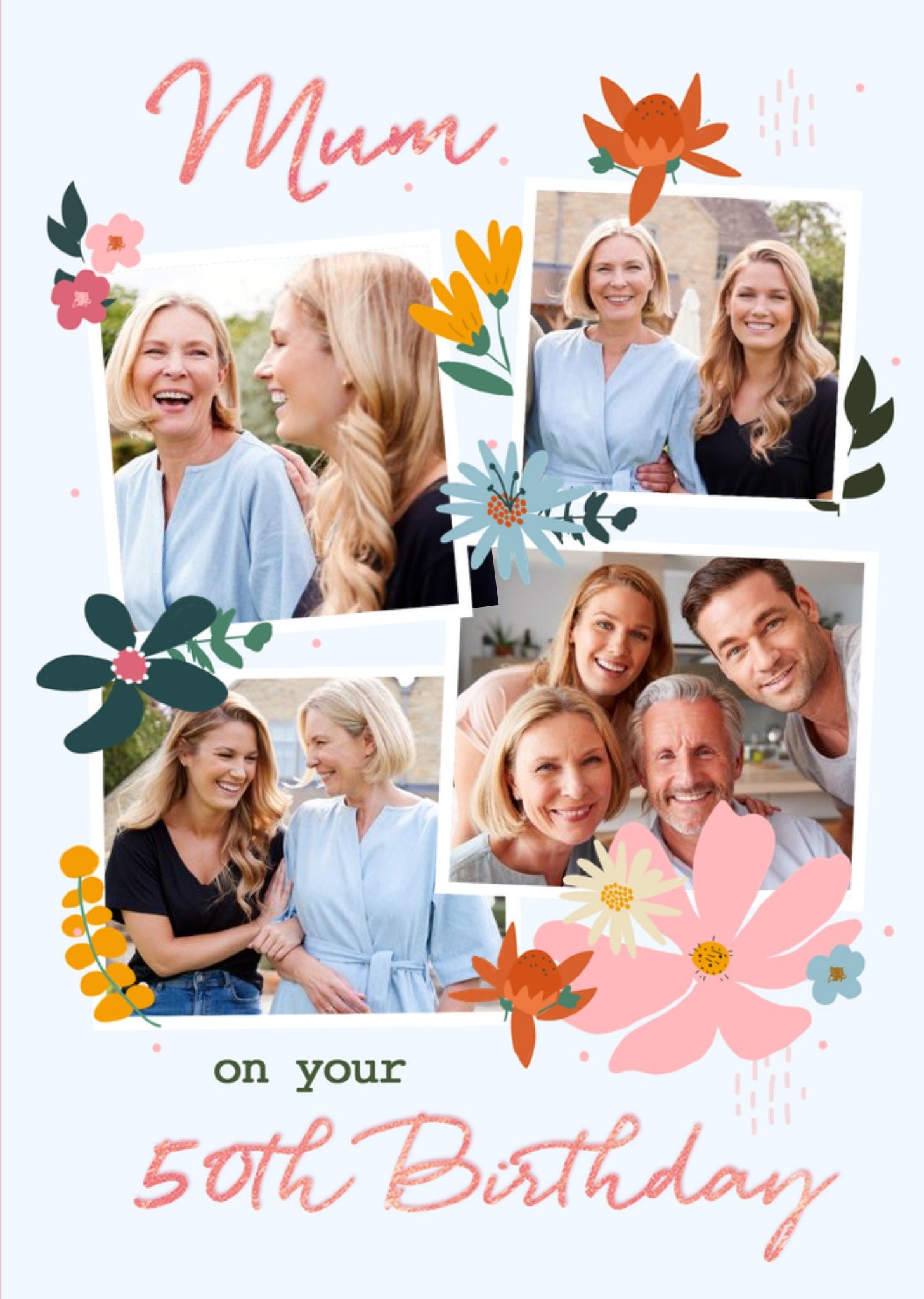 Greetz Verjaardagskaart 50th Birthday Mum Standard Card