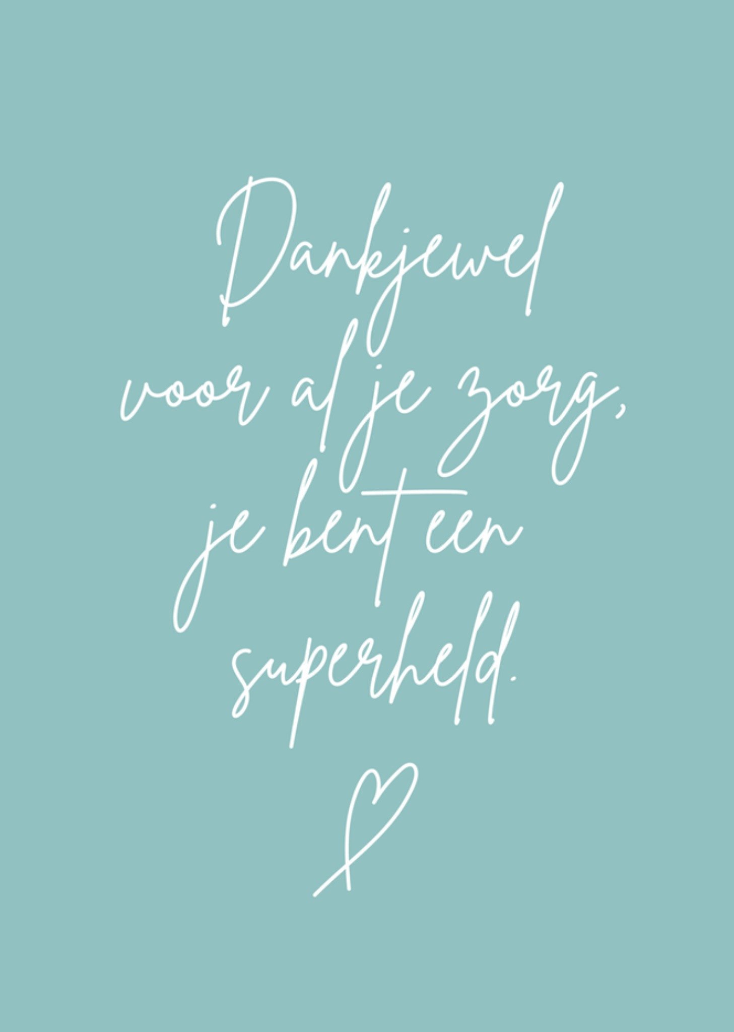 Bedankkaart helden superheld Greetz