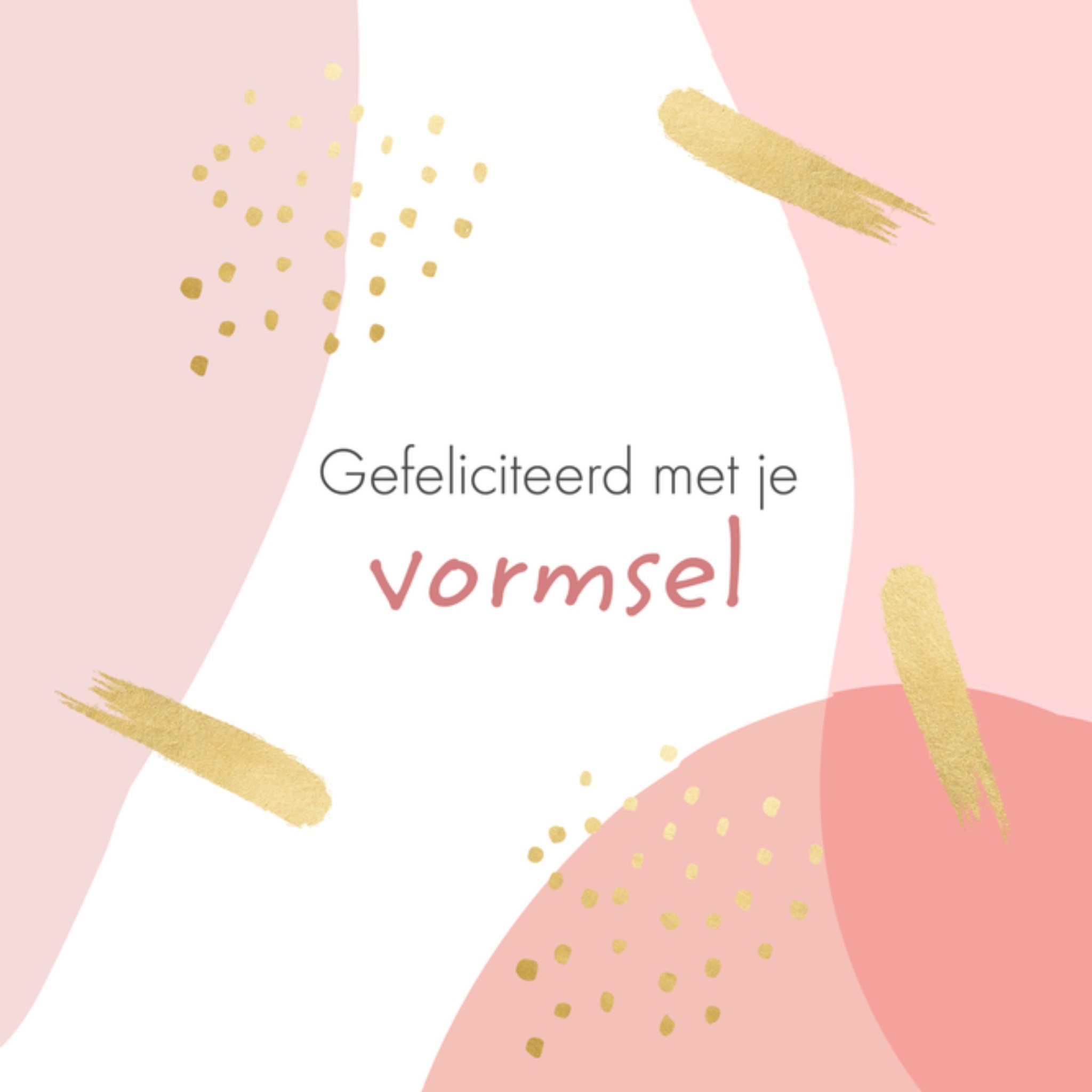 Greetz Vormsel kaart roze Vierkant