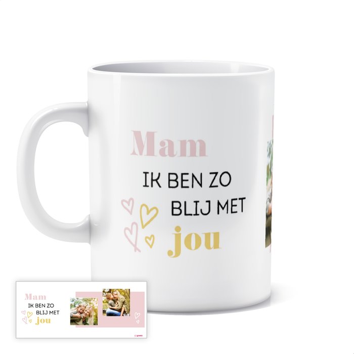 Mok | Mam blij met jou | met eigen foto's