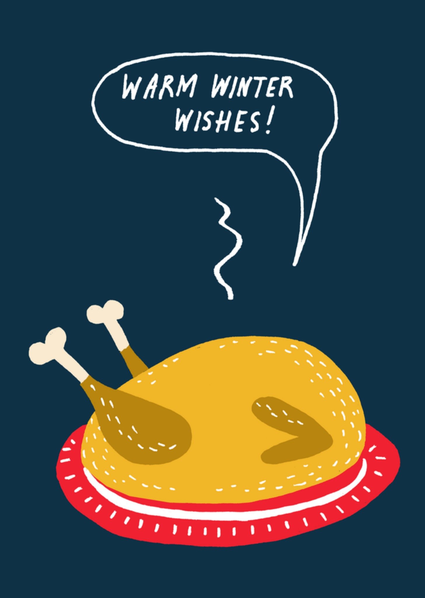 Kerstkaart kalkoen Charly Clements