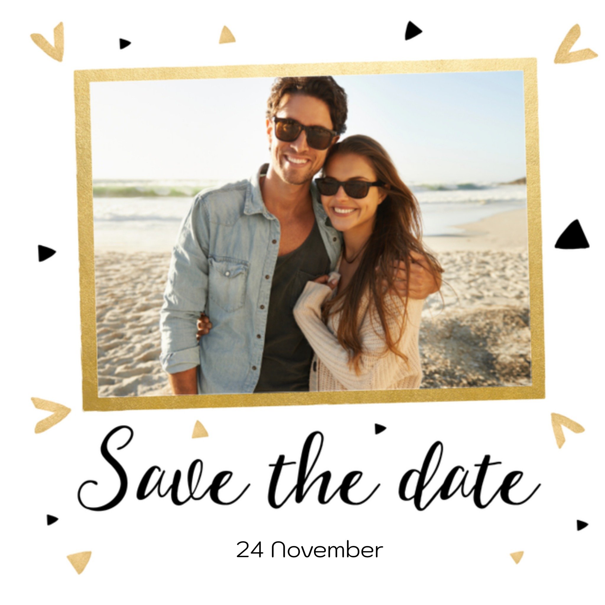 Greetz Save the date fotokaart datum Vierkant