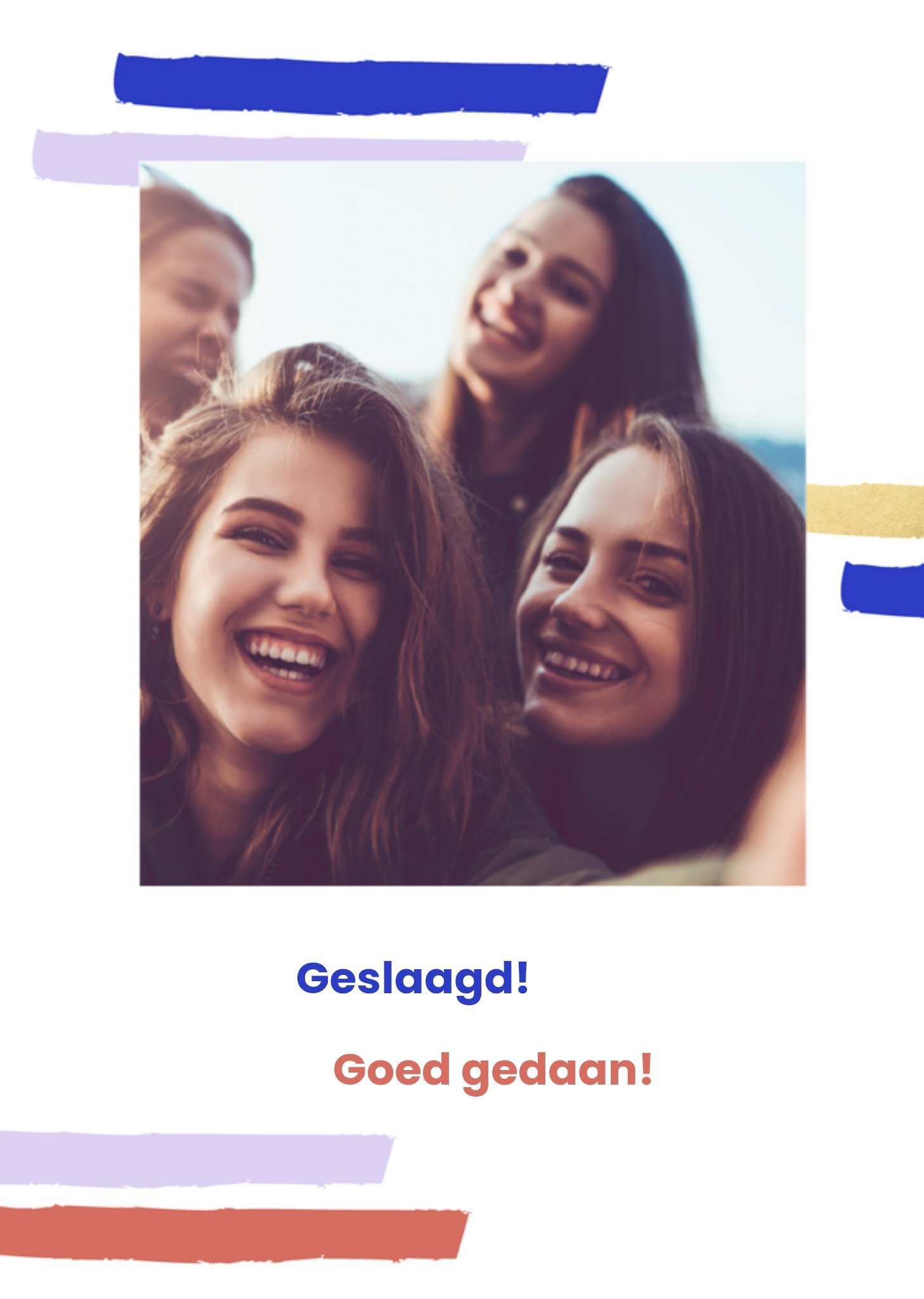 Uitnodiging examenfeest met foto Kaart Greetz