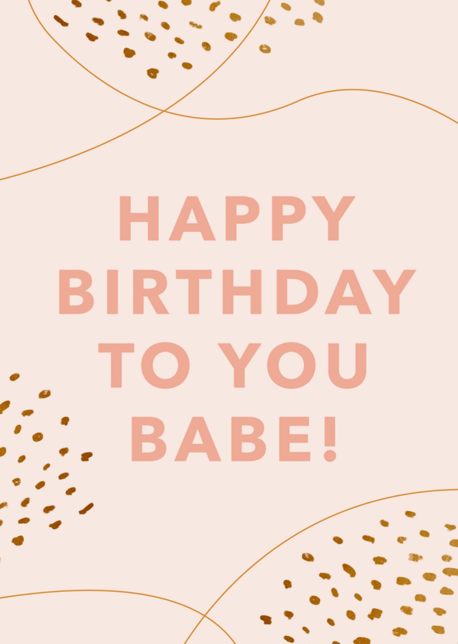 Verjaardagskaart Happy Birthday to you babe! Kaart Greetz