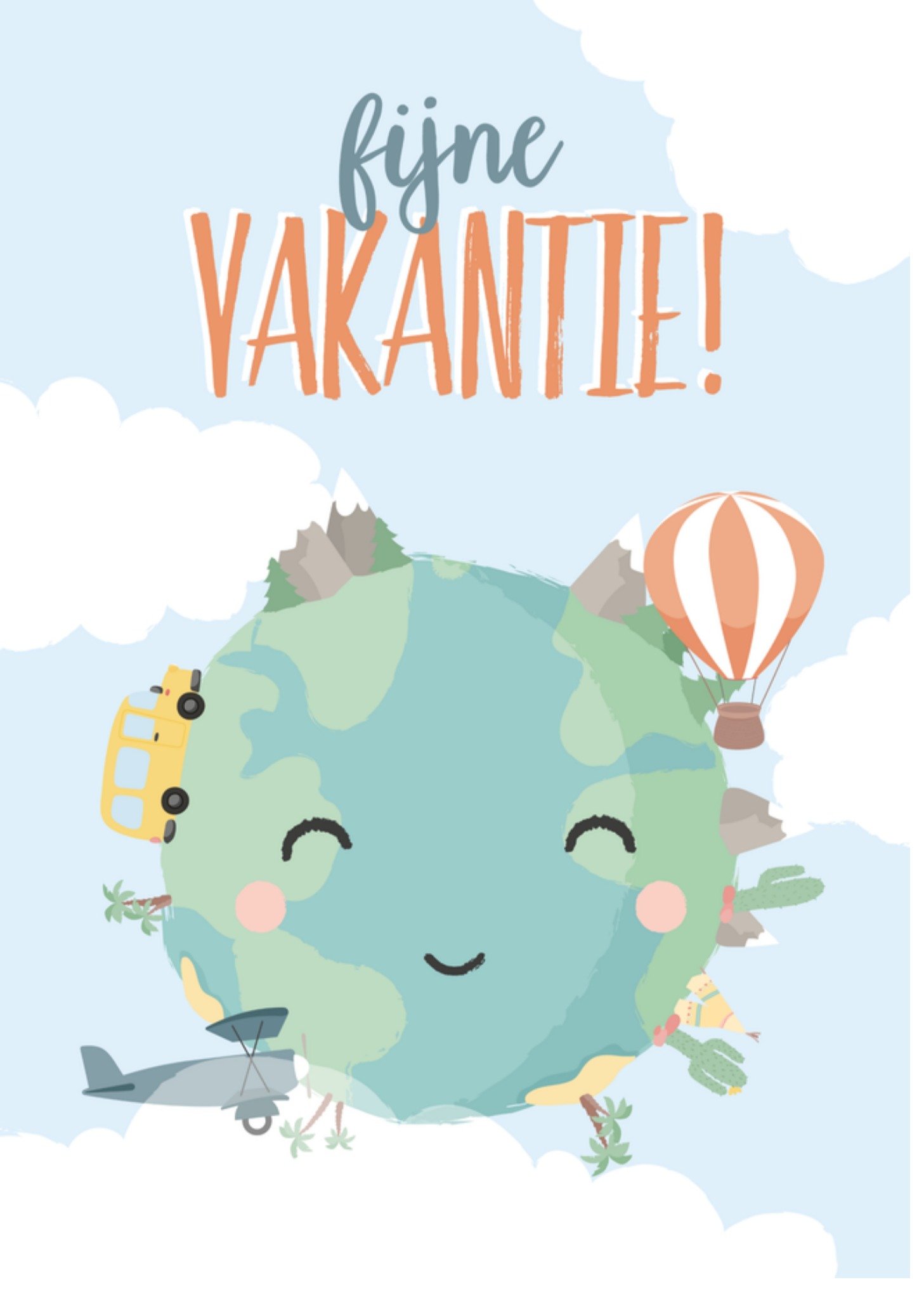 Vakantiekaart Heteluchtballonn Kaart Tante Kaartje