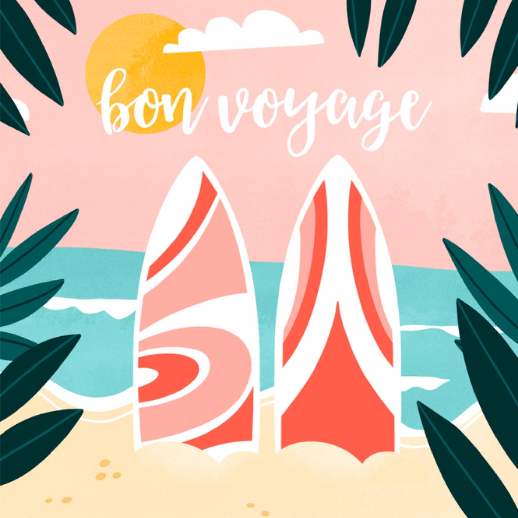 Greetz Vakantiekaart surfen Vierkant