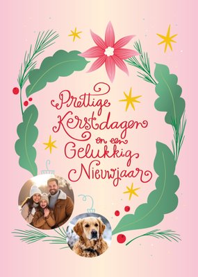 Funny Side Up | Kerstkaart | Prettige Kerstdagen En Een Gelukkig Nieuwjaar | Aanpasbare foto