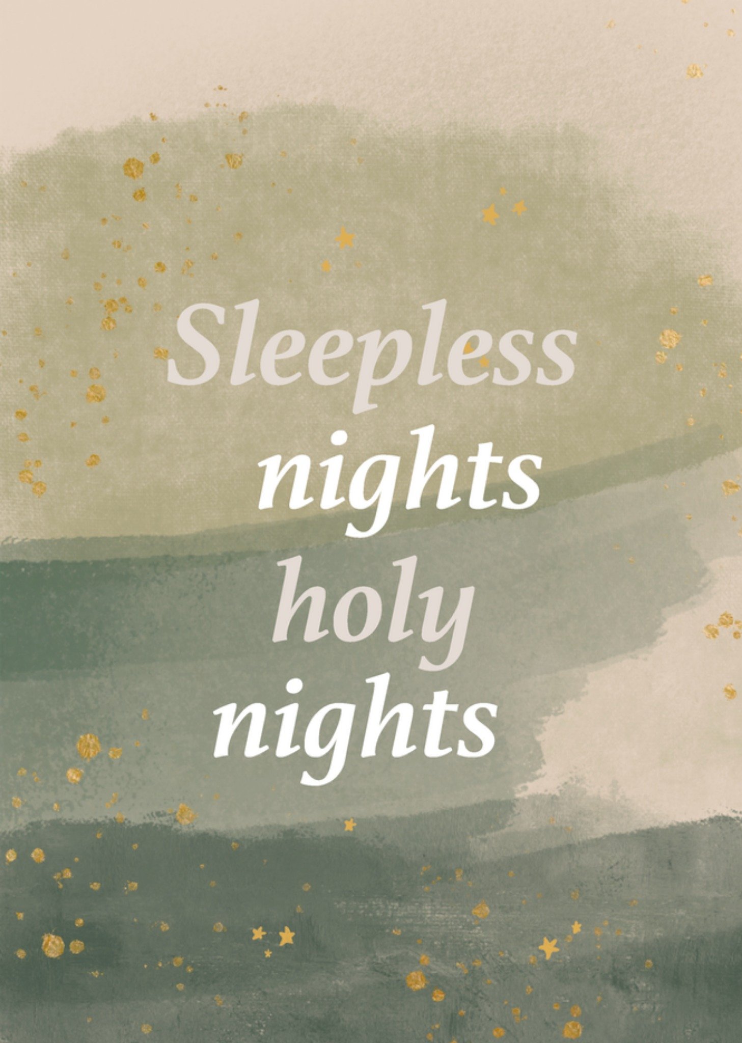 Kerstkaart Sleepless nights Greetz