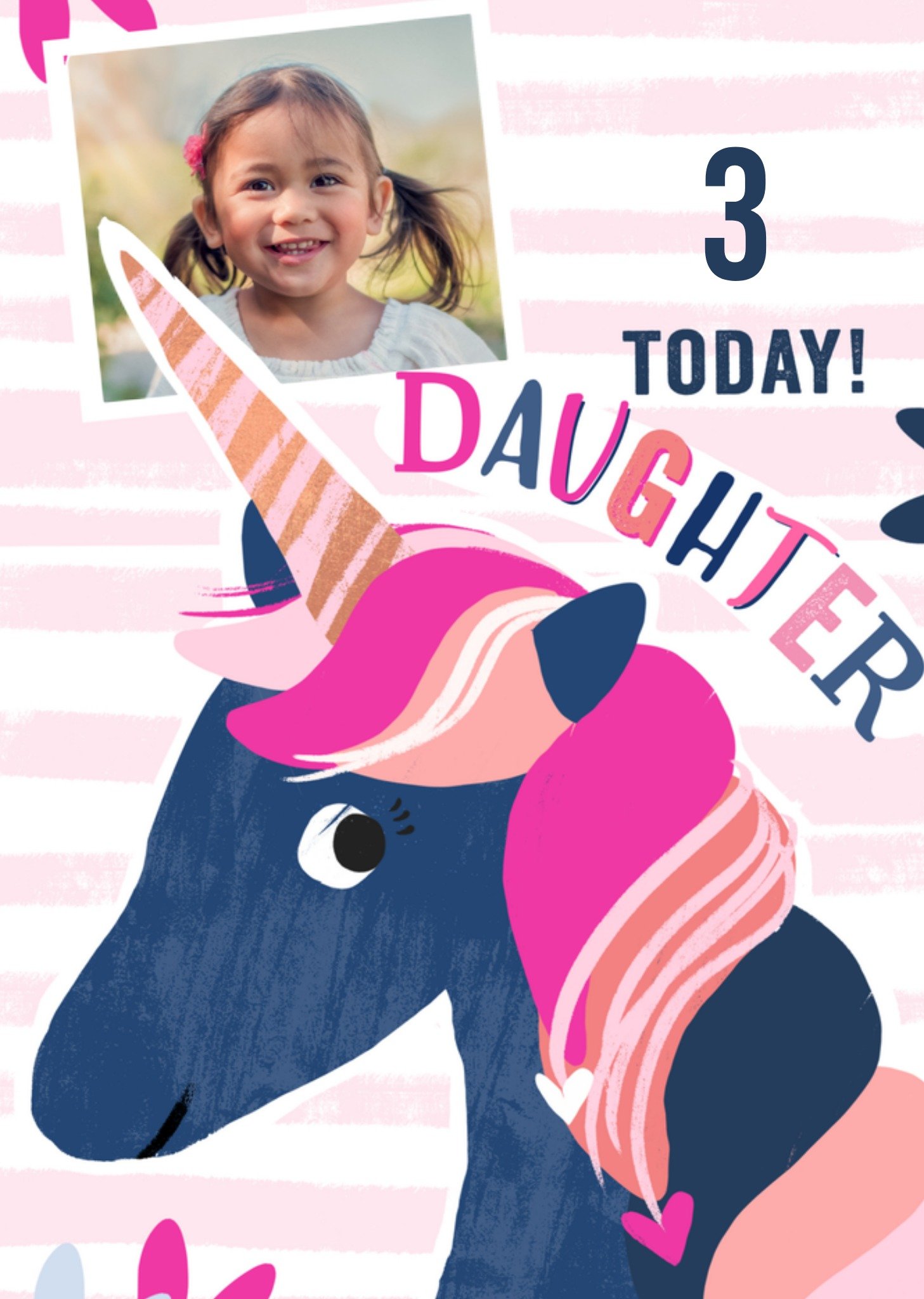 Greetz Verjaardagskaart Unicorn met leeftijd Standard Card