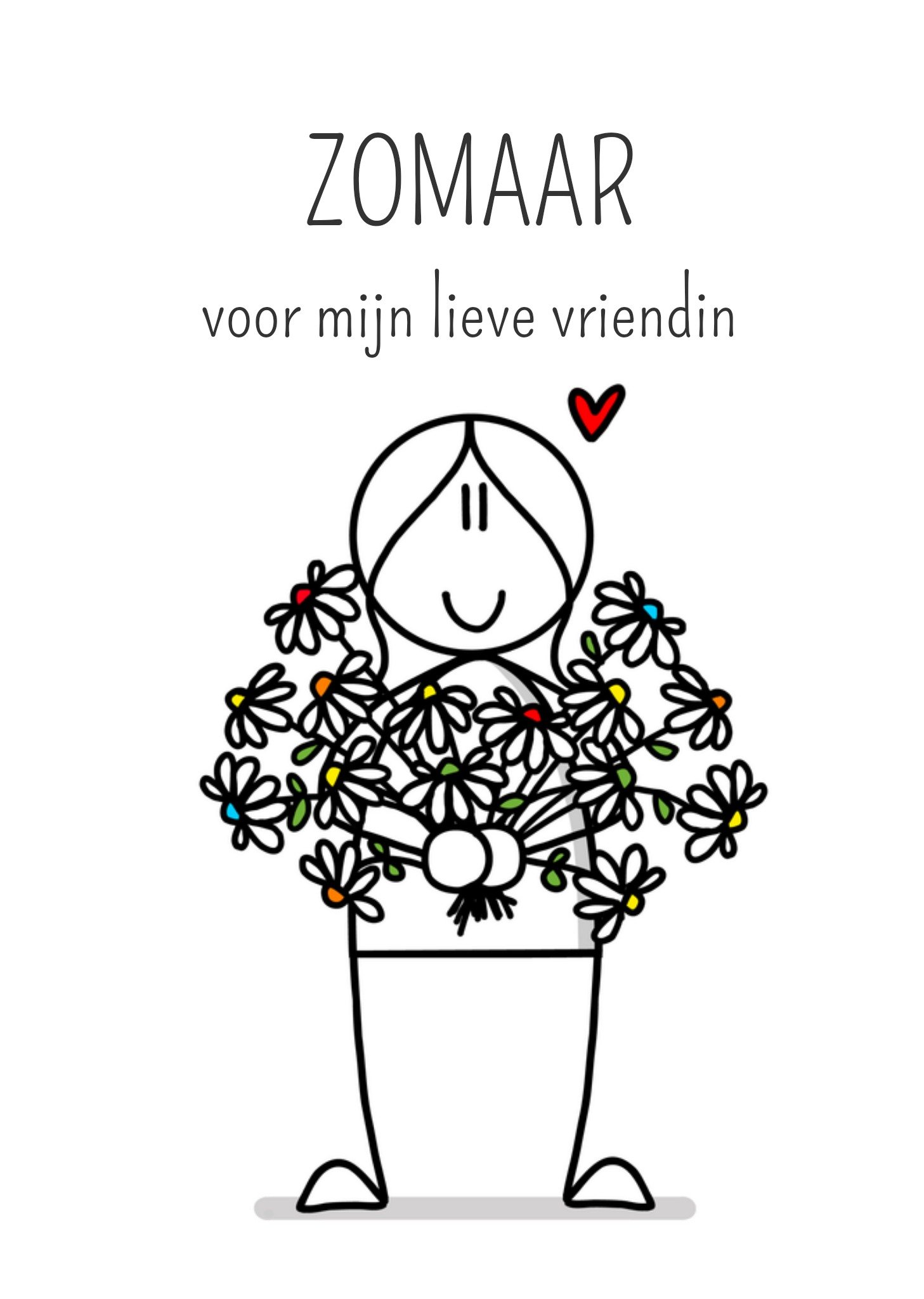 Zomaar kaart bloemen Kaart YH Tekent