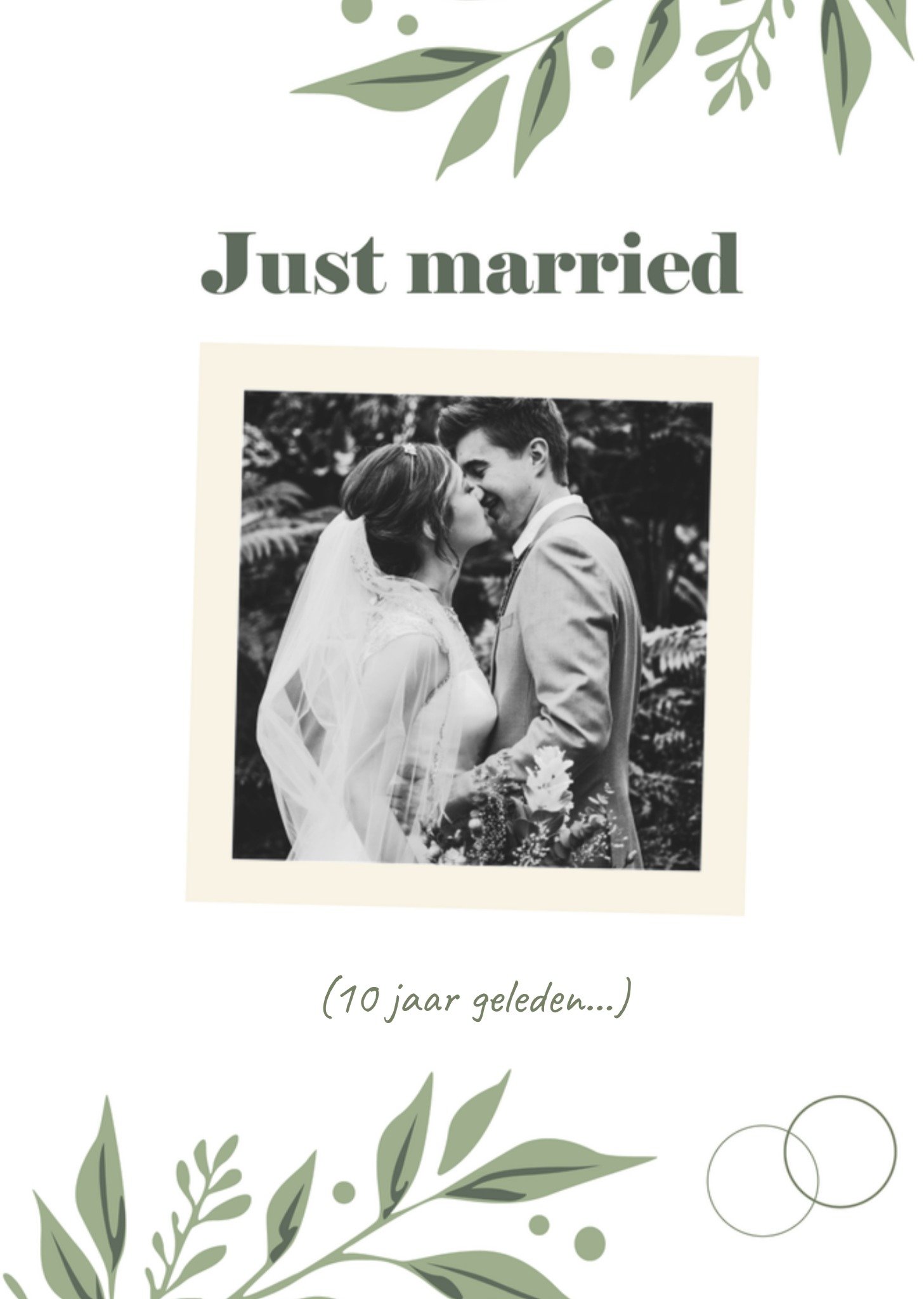 Greetz Huwelijkskaart Just married Standard Card