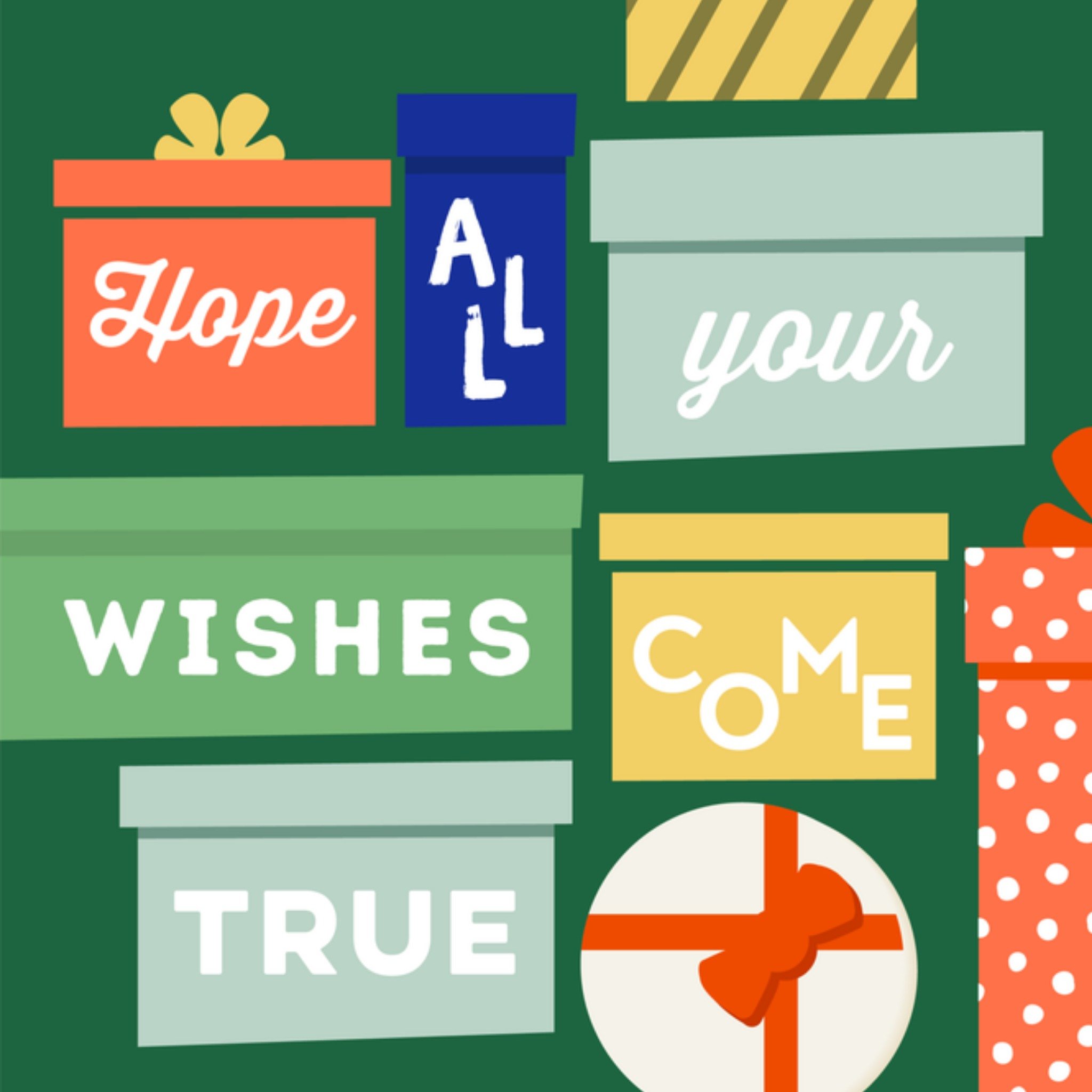 Greetz Kerstkaart cadeautjes Vierkant