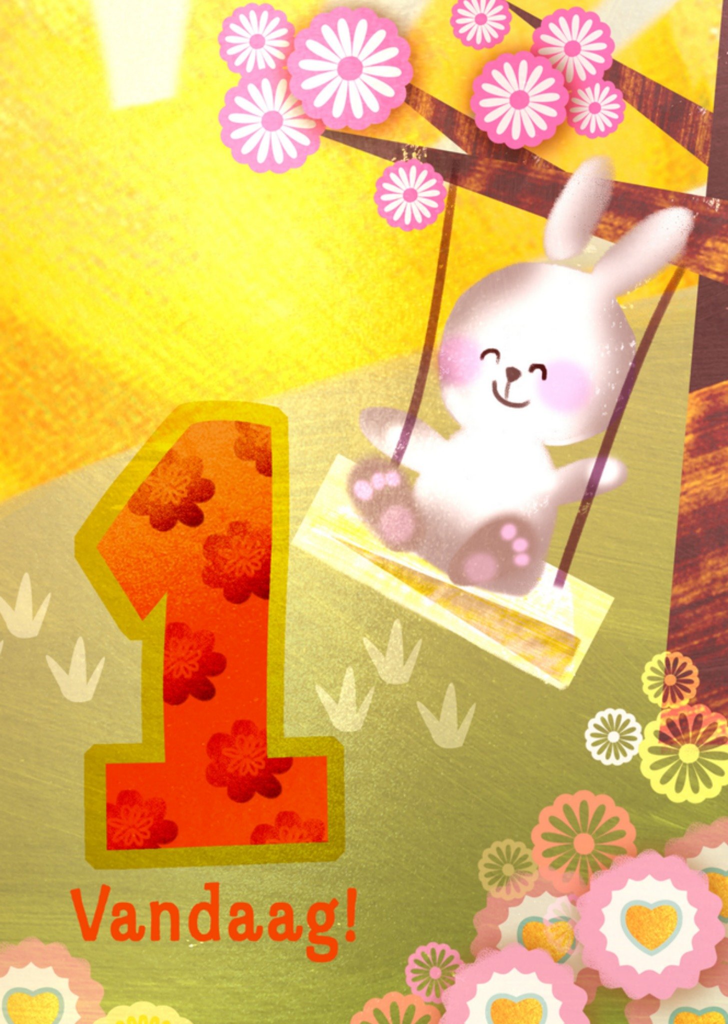 Verjaardag Konijn 1 jaar Greetz