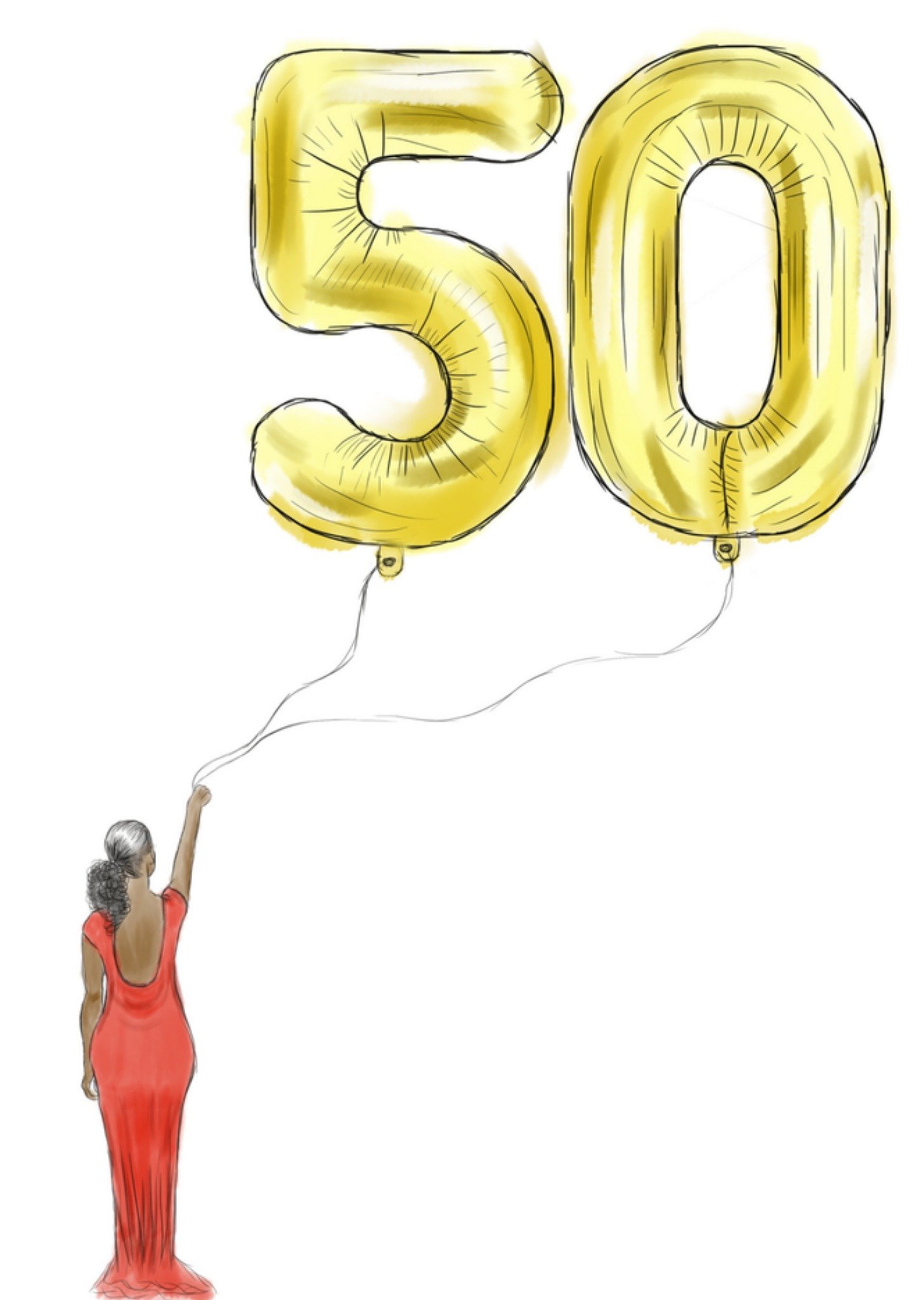 Verjaardagskaart 50 jaar Kaart Kitsch Noir