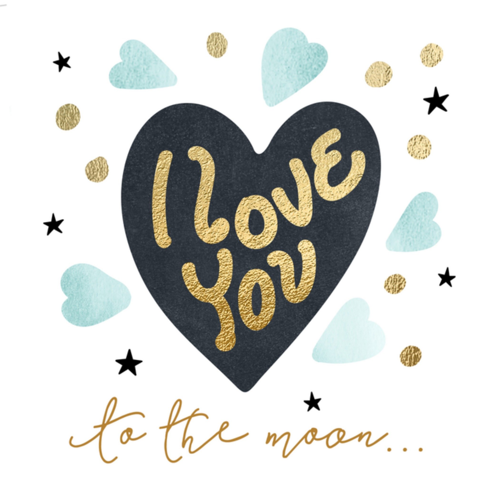 Liefde To the moon and back! Vierkante Kaart Luckz