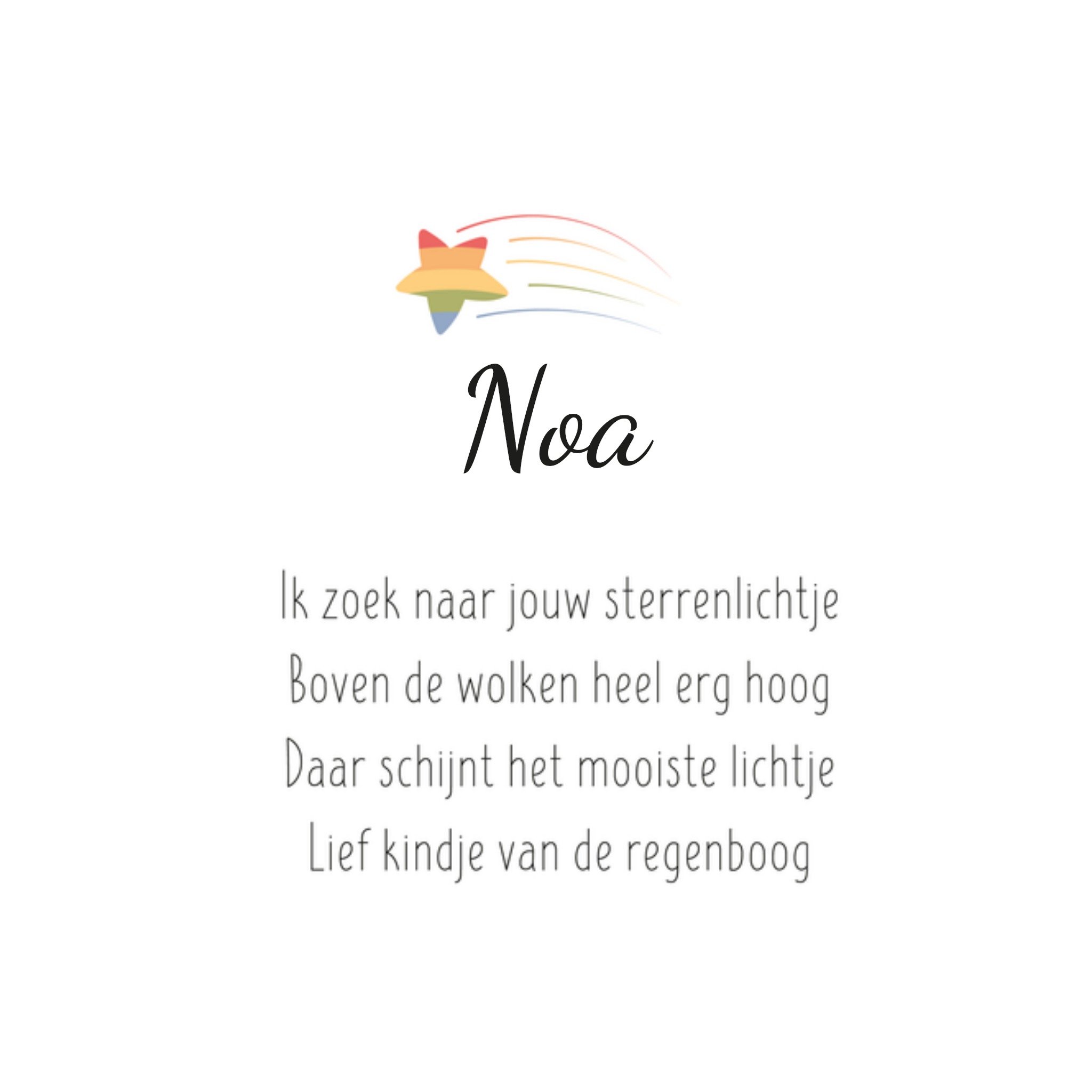 Greetz Kleine Vlindervoetjes Geboortekaart Regenboog Vierkant