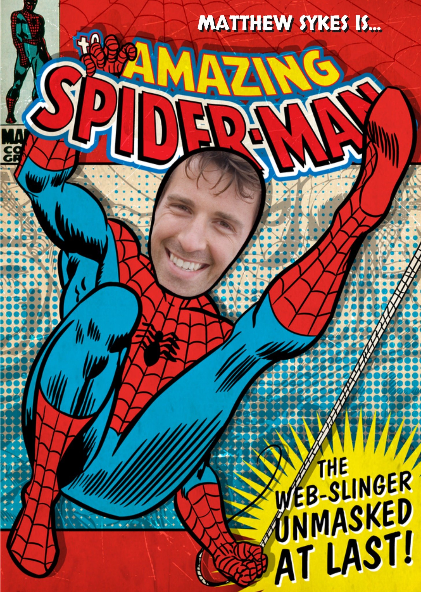 Marvel - Verjaardagskaart - Amazing Spider-man - Met naam en foto