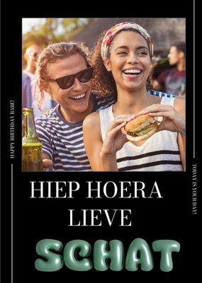 Hiep Hoera Lieve Schat Foto Upload Verjaardag Kaart