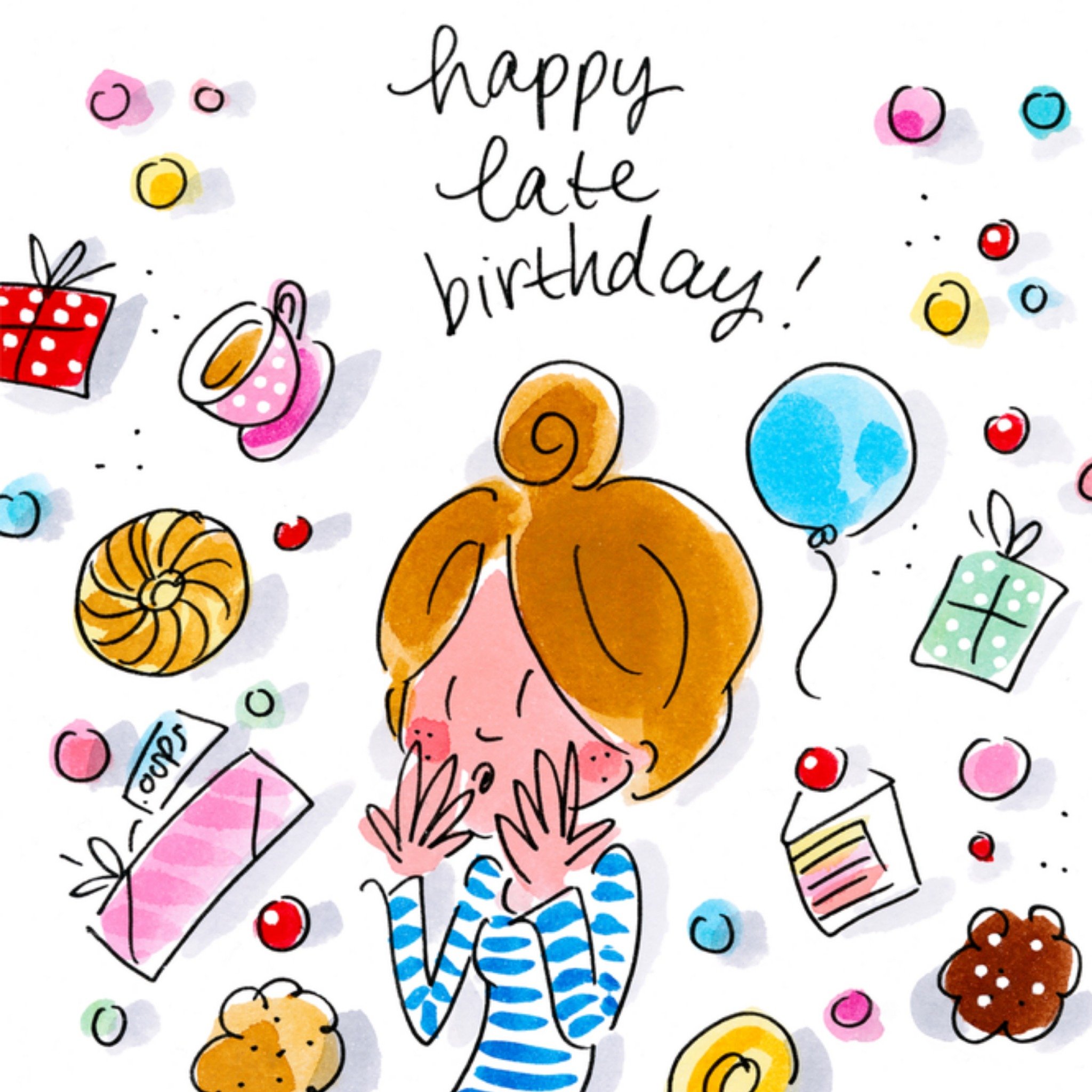 Verjaardag Vrolijk Te laat Vierkante Kaart Blond Amsterdam