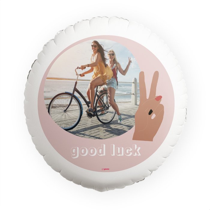 Ballon 'Goodluck met eigen foto'