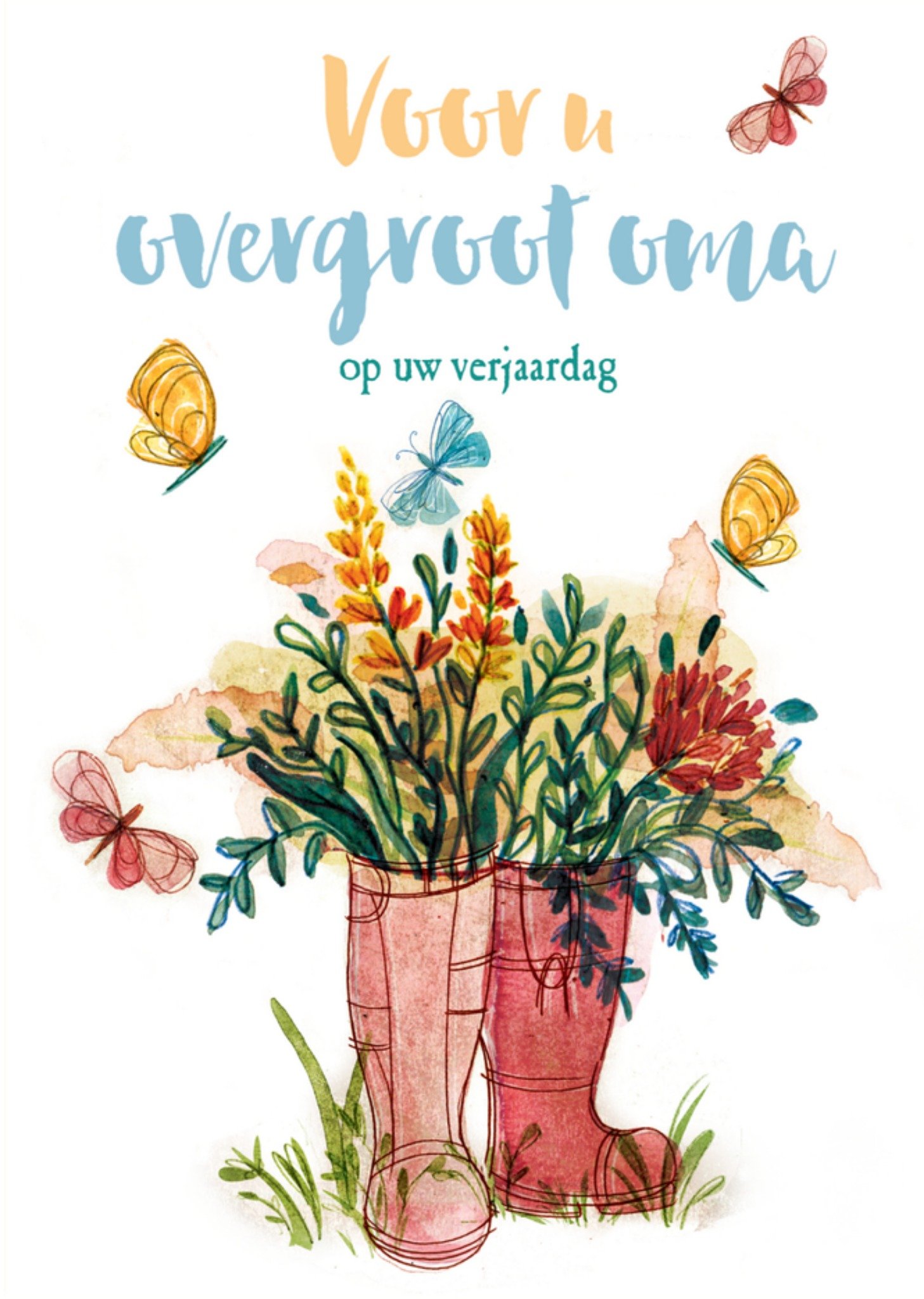 Greetz Verjaardag Bloemen Overgrootoma Standard Card