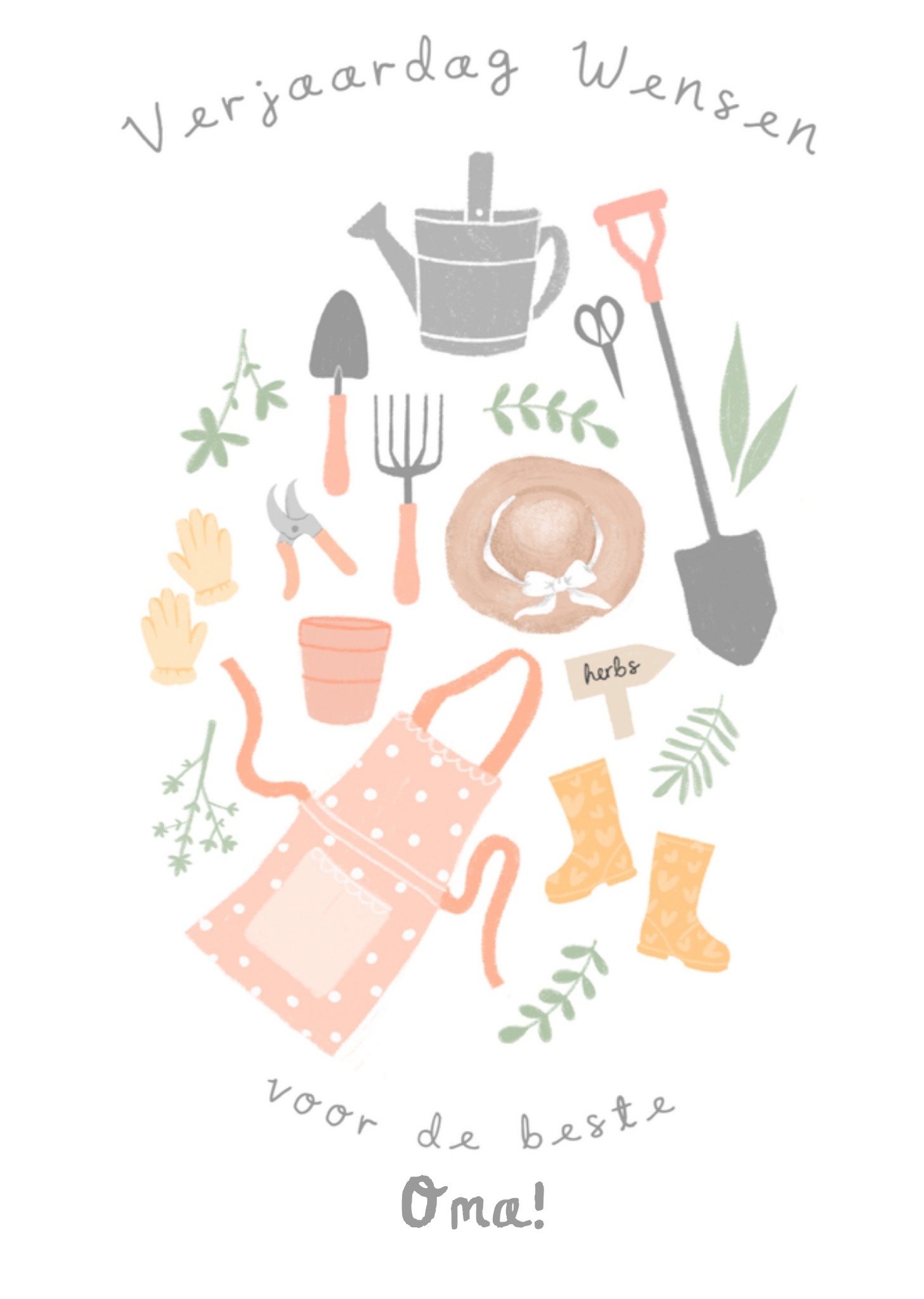 Verjaardagskaart tuinieren Kaart Millicent Venton