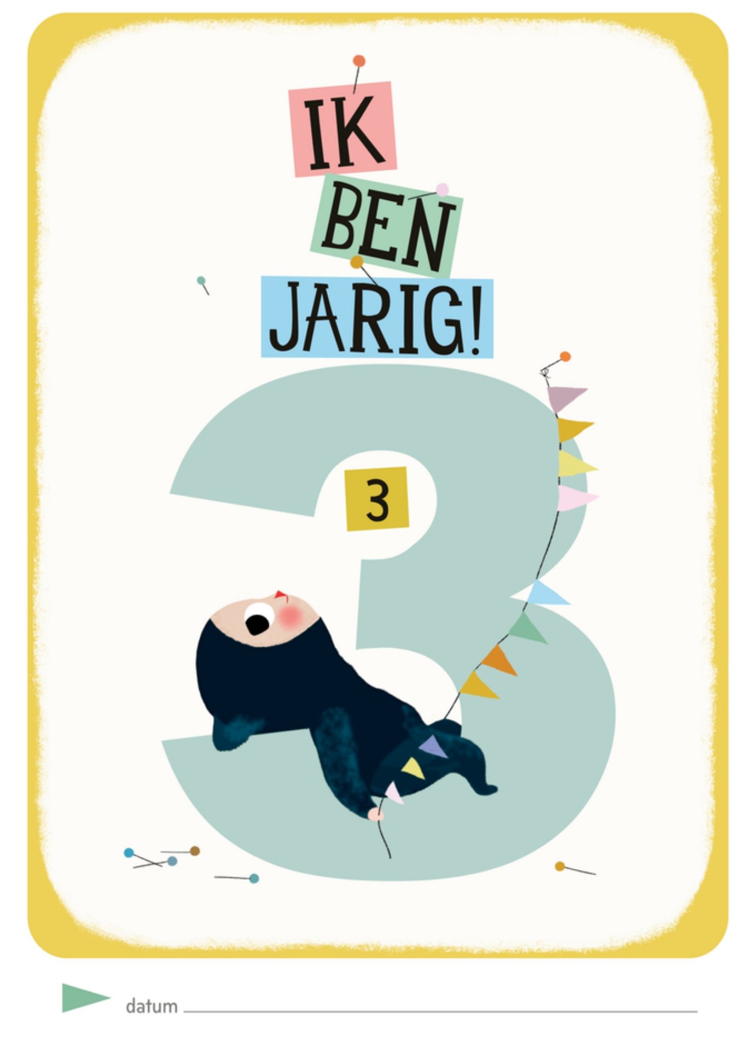 Verjaardagskaart Met leeftijd Kaart Milestone