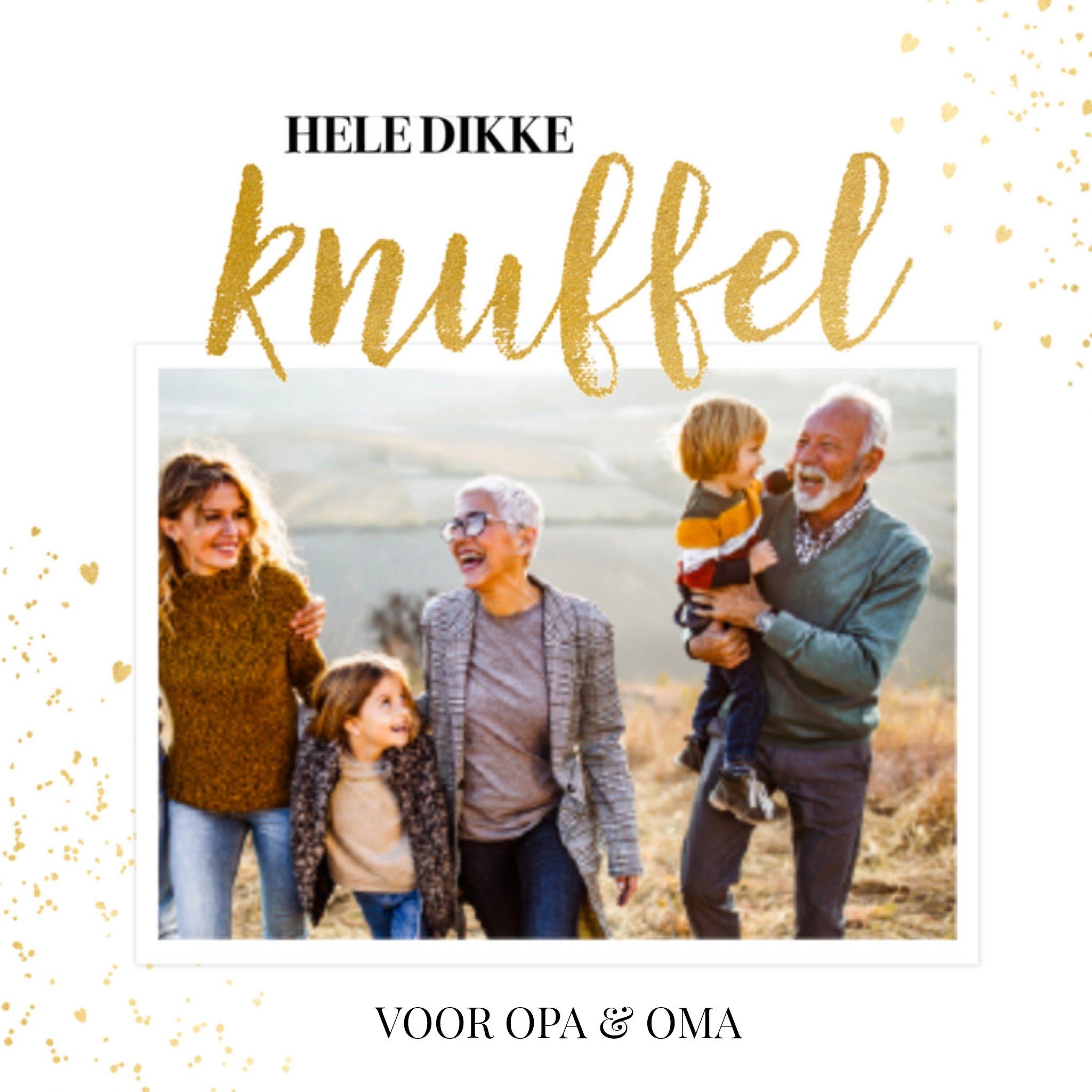 Greetz Sterkte kaart fotokaart opa en oma Vierkant