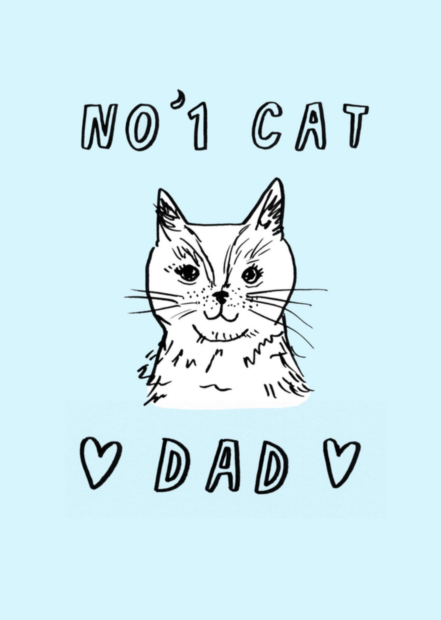 Vaderdagkaart cat dad Kaart Jolly Awesome