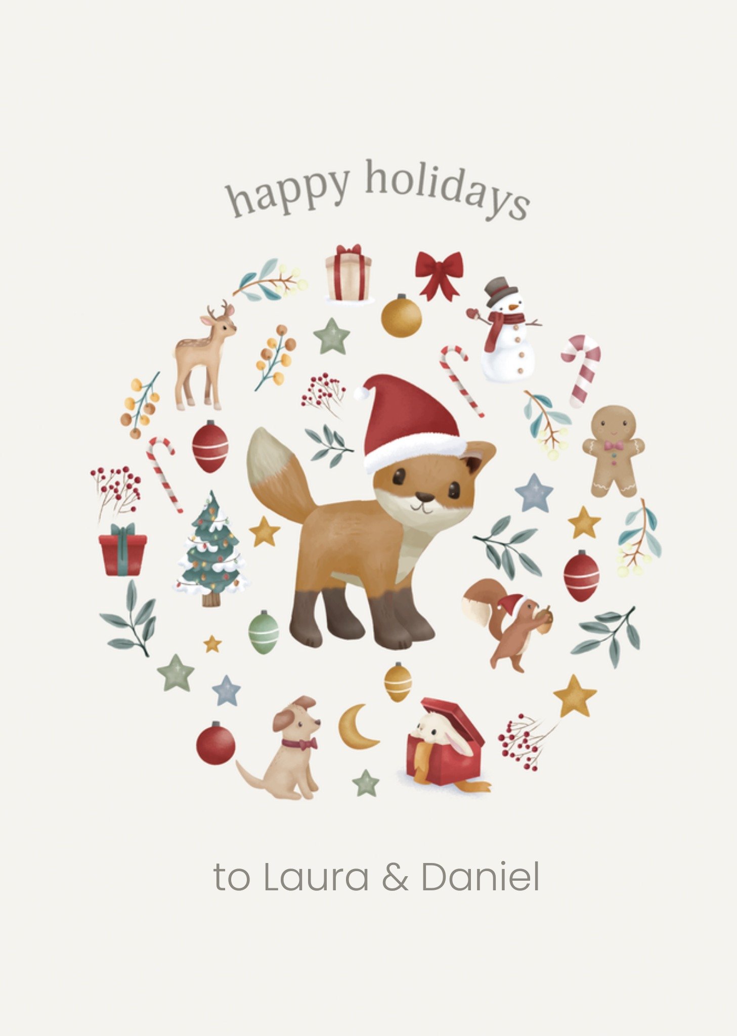 Little Dutch Kerstkaart Happy holidays Standard Card