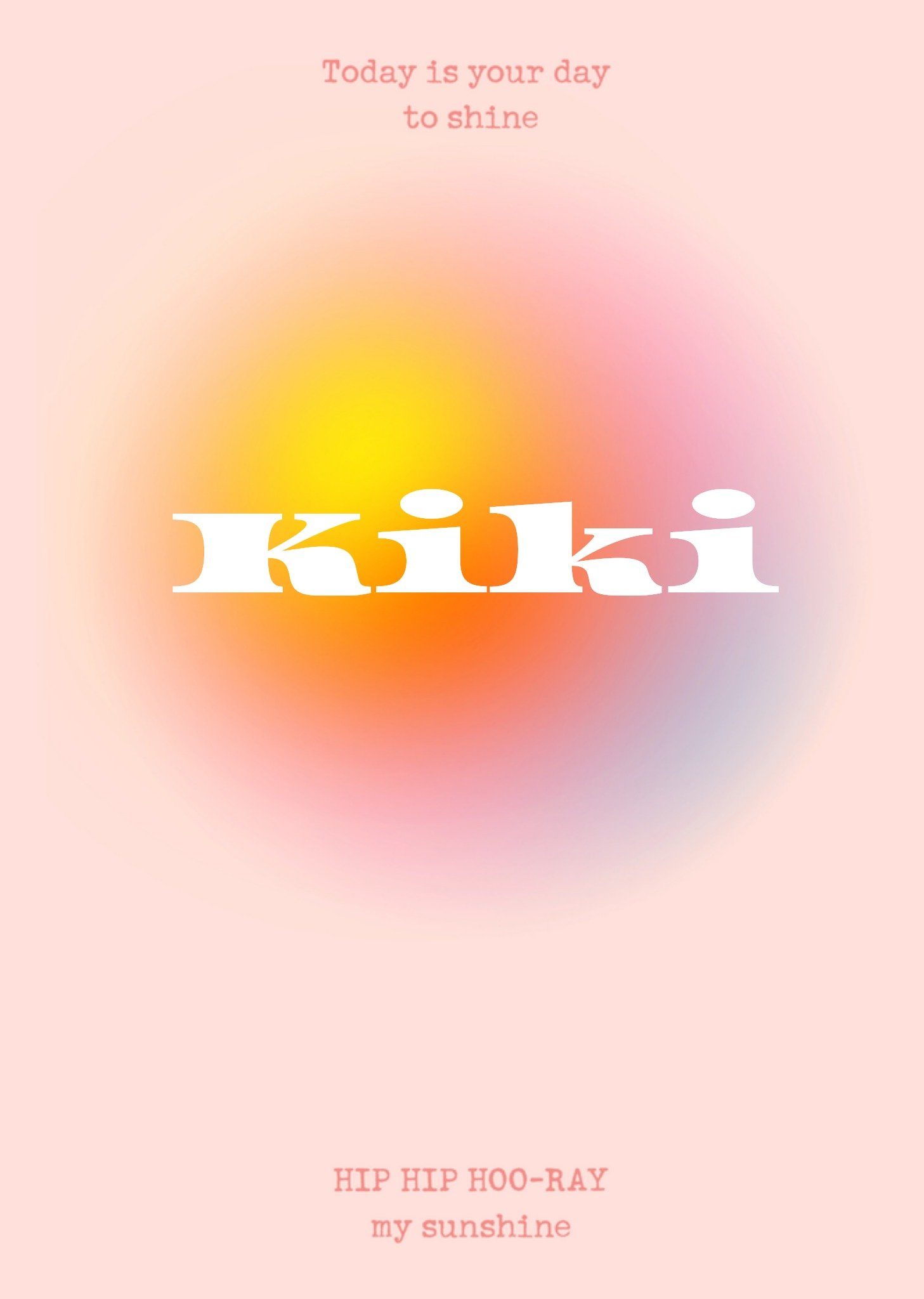 Verjaardag Naam Kaart Bright Spot