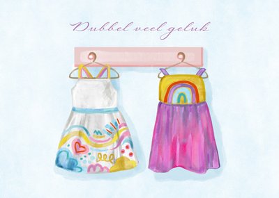 Drunk Girl Designs | Geboortekaart | Tweeling | Meisjes