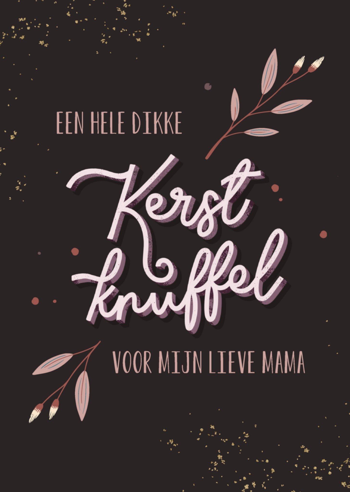 Kerstkaart Kerst knuffel Lieve Mama Greetz