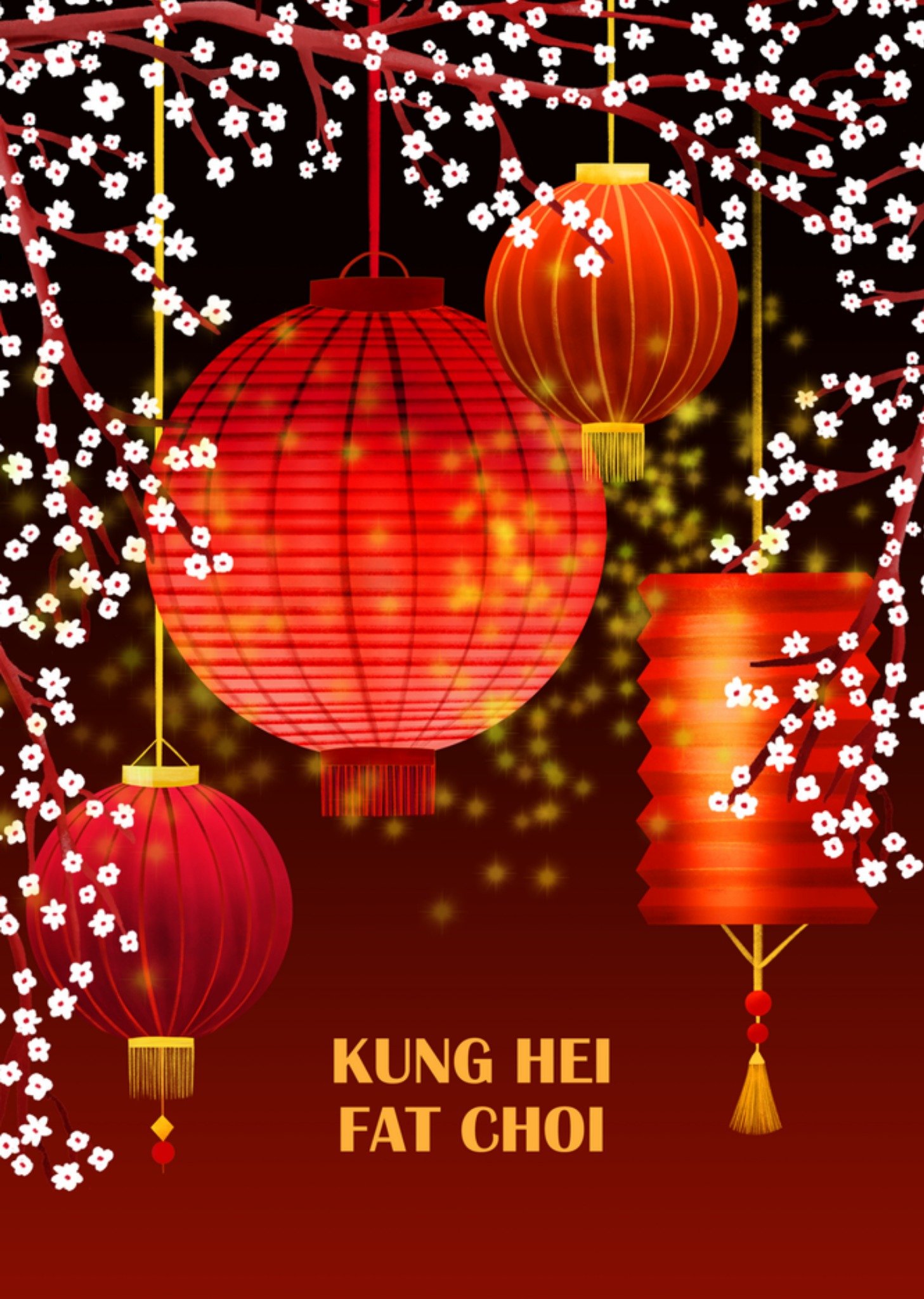 Greetz Chinees Nieuwjaar lampion Standard Card