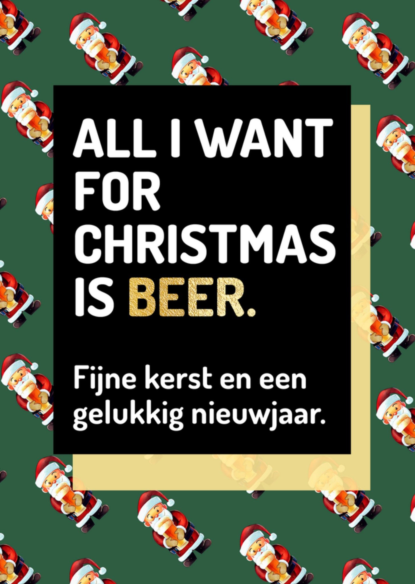 Kerstkaart bier Love Repeat