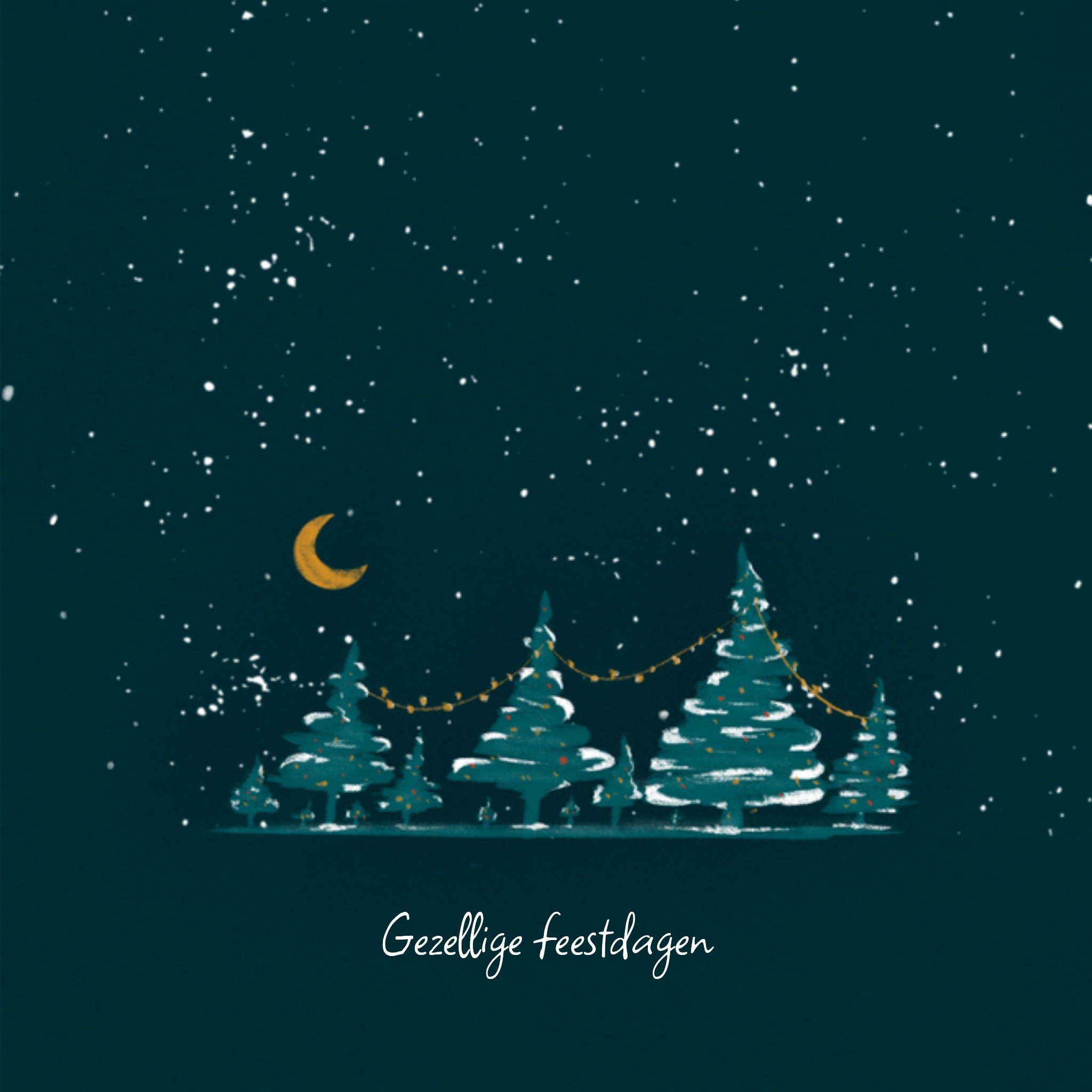 Greetz Kerst Neutraal Kerstboom Vierkant