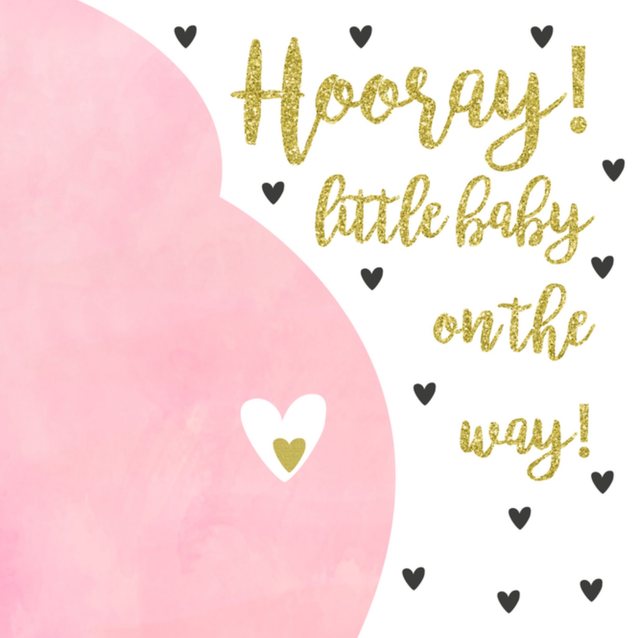 Zwangerschapskaart baby on the way Vierkante Kaart Tsjip