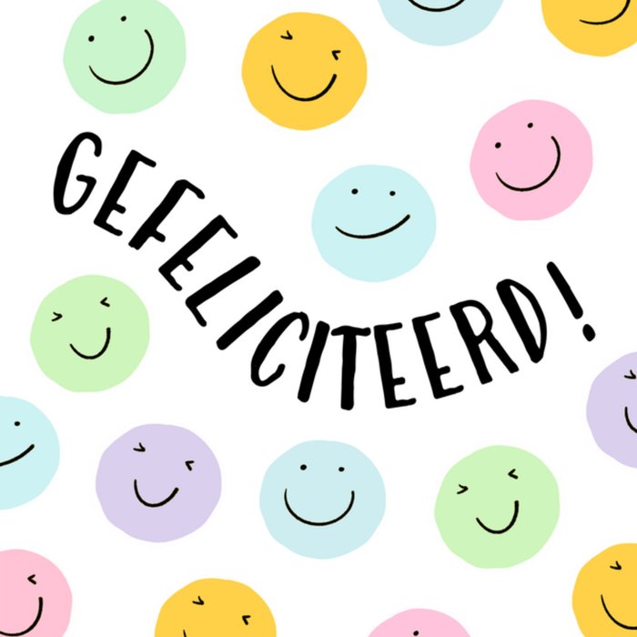 Greetz | Verjaardagskaart | smileys | kleurrijk