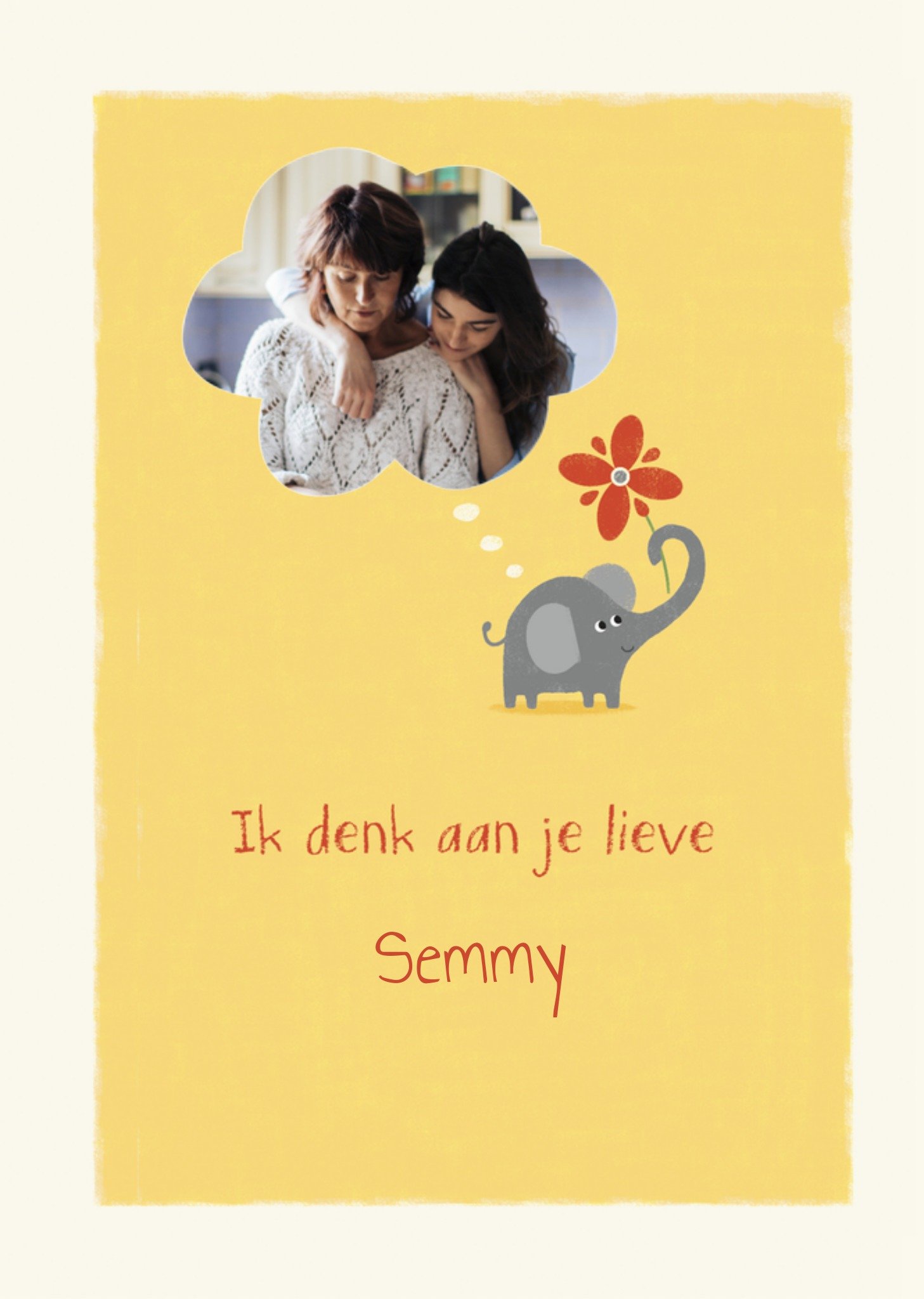 Denken aan kaart naam olifant Kaart UK Greetings